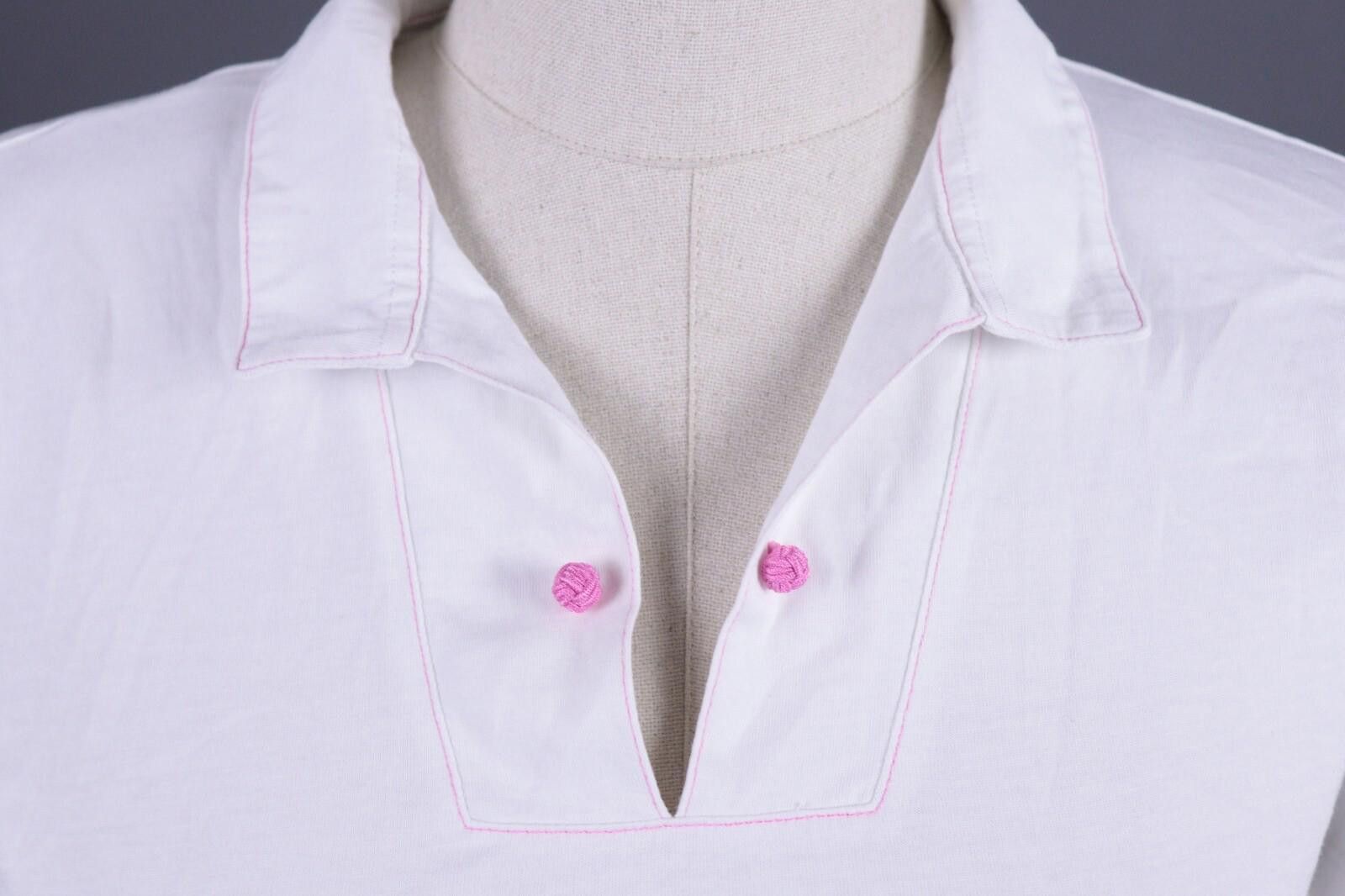 Saint James Saint James Depuis 1889 White Henley Shirt Size I42 /US6 Size M / US 6-8 / IT 42-44 - 4 Thumbnail