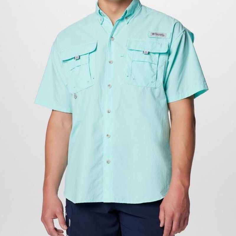 Columbia Columbia PFG Shirt Bahama II Short Sleeve Fish Aqua Blue XXL Size US XXL / EU 58 / 5 - 1 Thumbnail