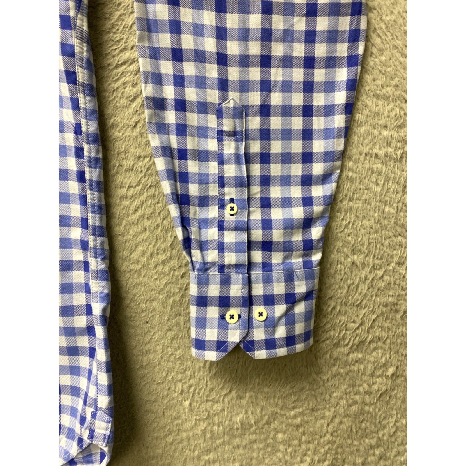 David Donahue DAVID DONAHUE Button Shirt Men’s XL blue Check Cotton Fit Size US XL / EU 56 / 4 - 6 Thumbnail