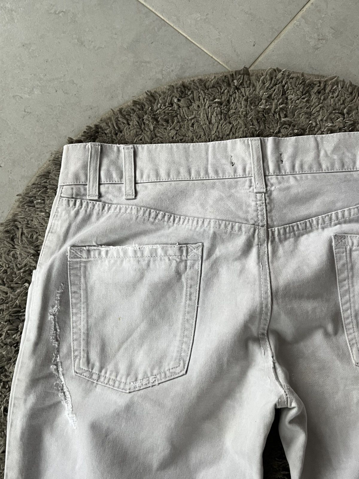 Dolce & Gabbana Vintage Pants Dolce&Gabbana White Avant Gard Luxury Size US 35 - 22 Thumbnail