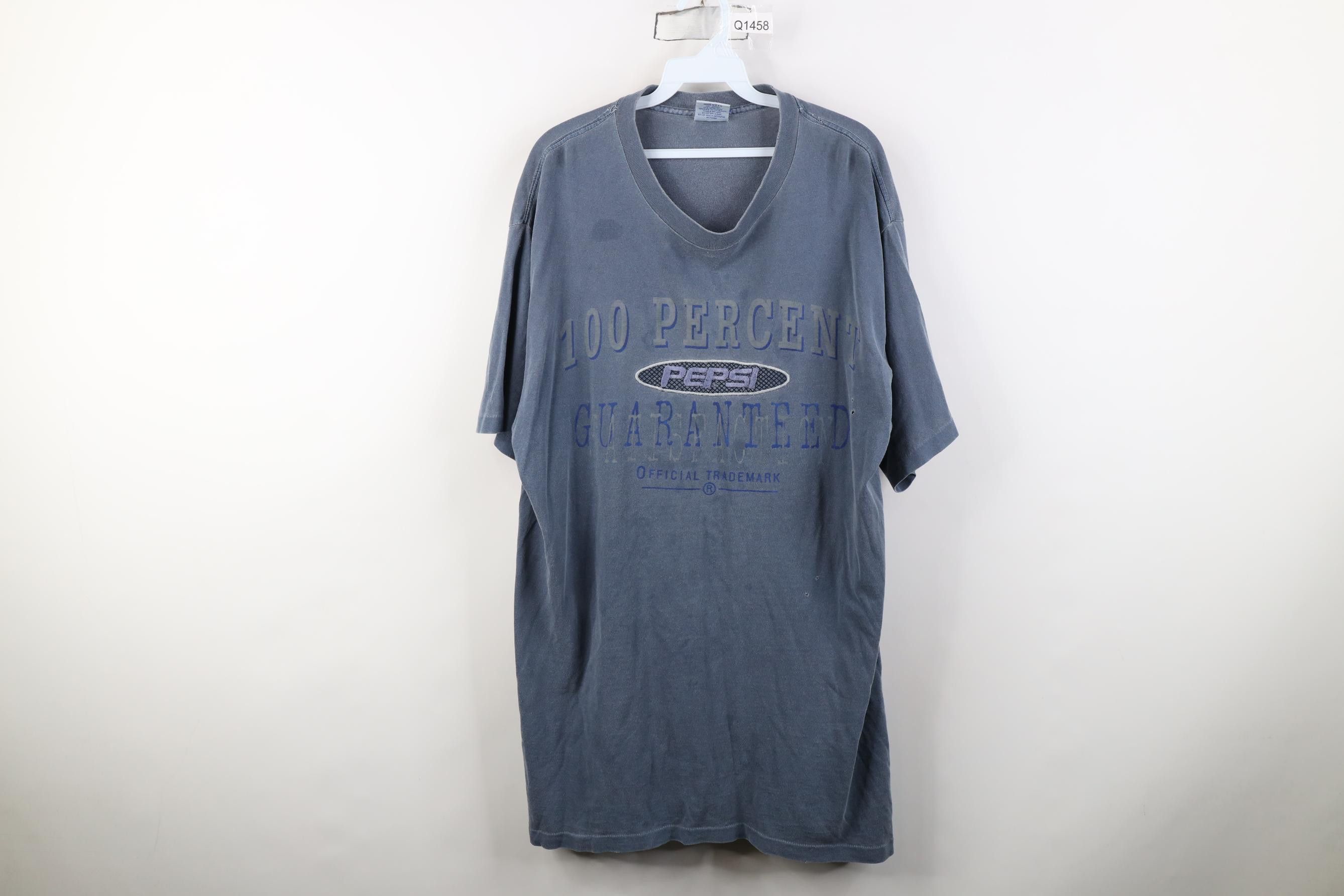 Vintage Vintage 90s Pepsi Co Stonewashed Short Sleeve T-Shirt USA Size US L / EU 52-54 / 3 - 1 Thumbnail