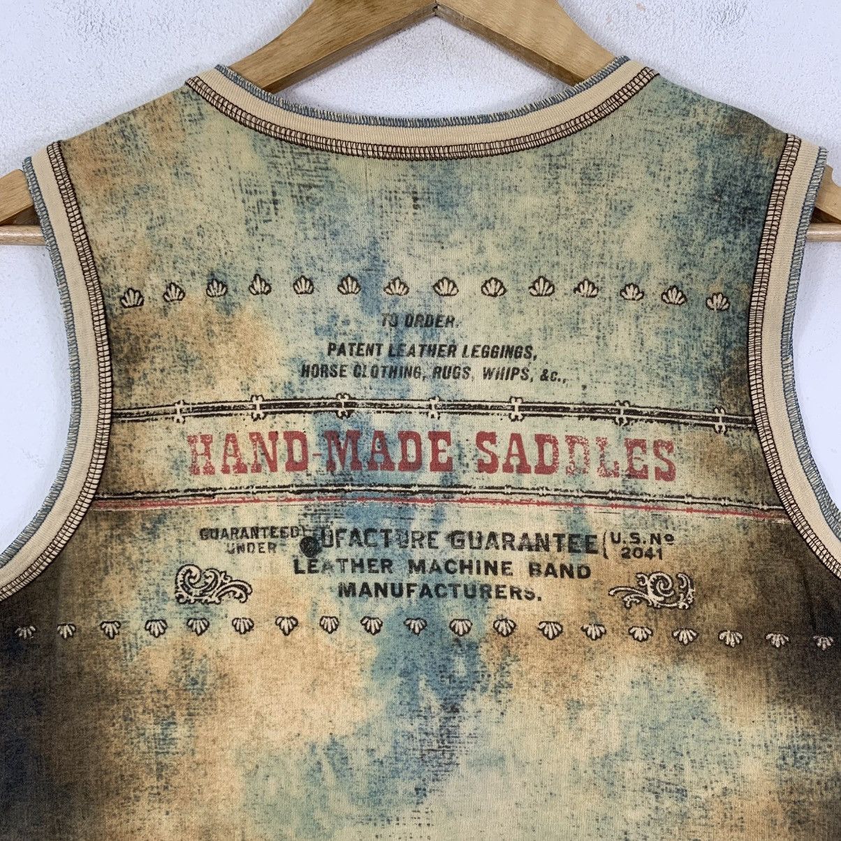 Vintage VANILLA SUGAR Skinny Minnie Cowboy Overprint Gothic Tshirt Size US L / EU 52-54 / 3 - 5 Thumbnail