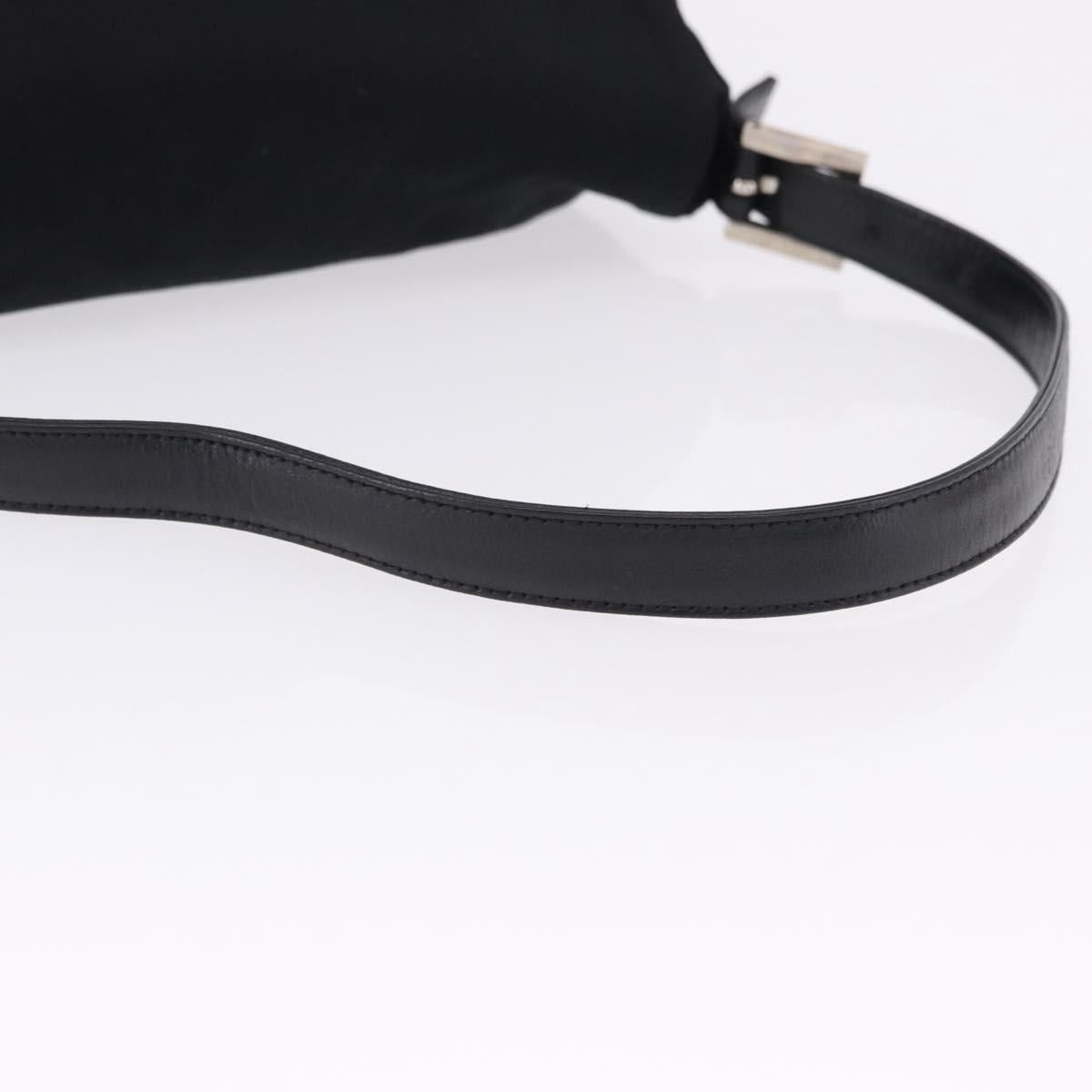 Fendi FENDI Mamma Baguette Shoulder Bag Cotton jersey Black Silver Size ONE SIZE - 7 Thumbnail