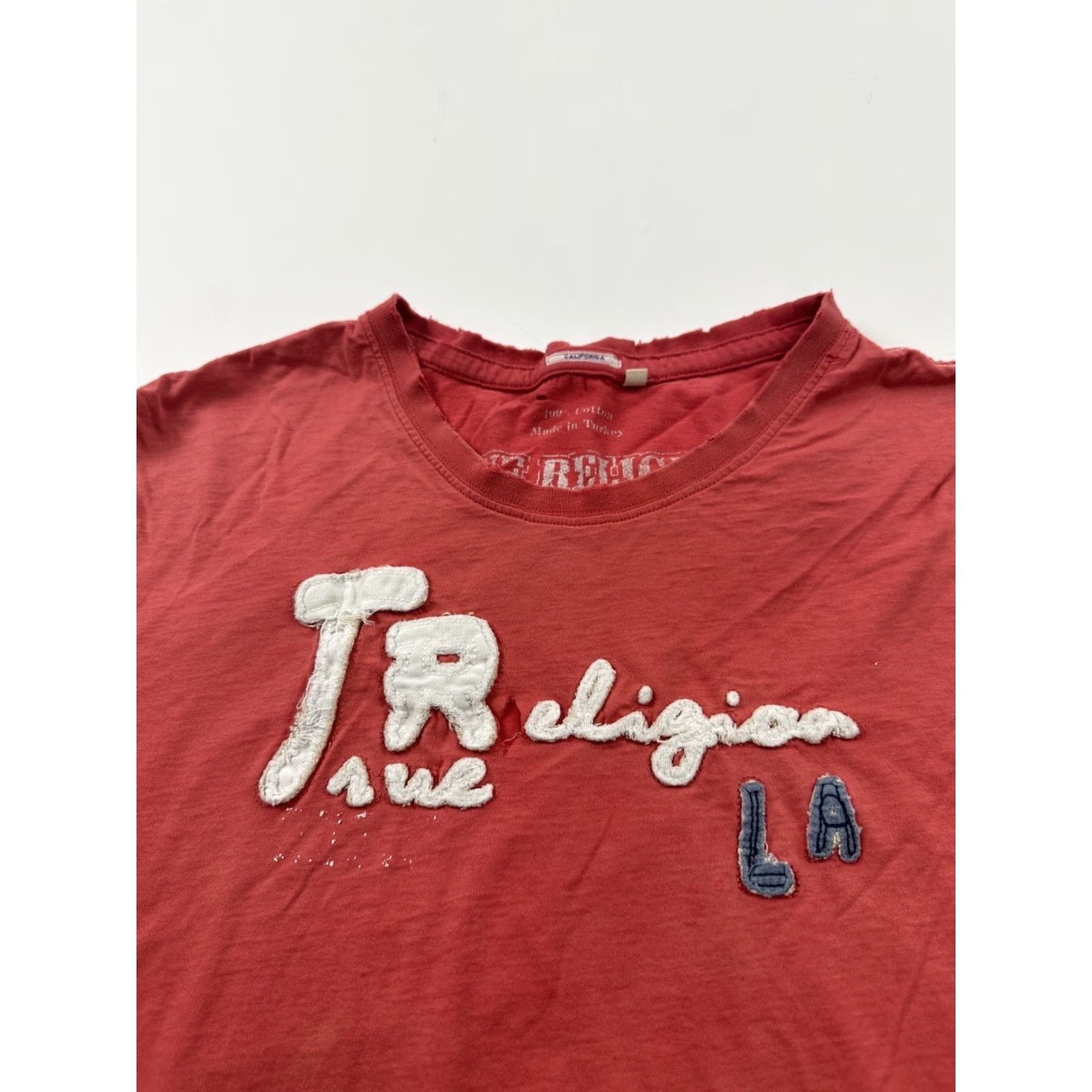 True Religion True Religion Shirt Mens XL Pink LA California Distressed Size US XL / EU 56 / 4 - 2 Thumbnail