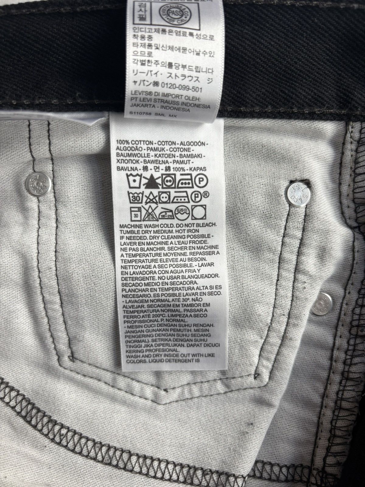 Levi's Levi’s 505 Regular Fit Black Jeans 38x32 Size US 38 / EU 54 - 4 Thumbnail