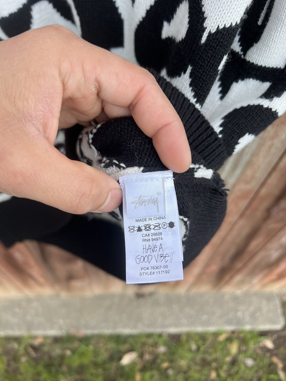 Stussy RARE Stüssy Stacked Sweater Vest ‘Ivory’ Black /White Size US L / EU 52-54 / 3 - 4 Thumbnail