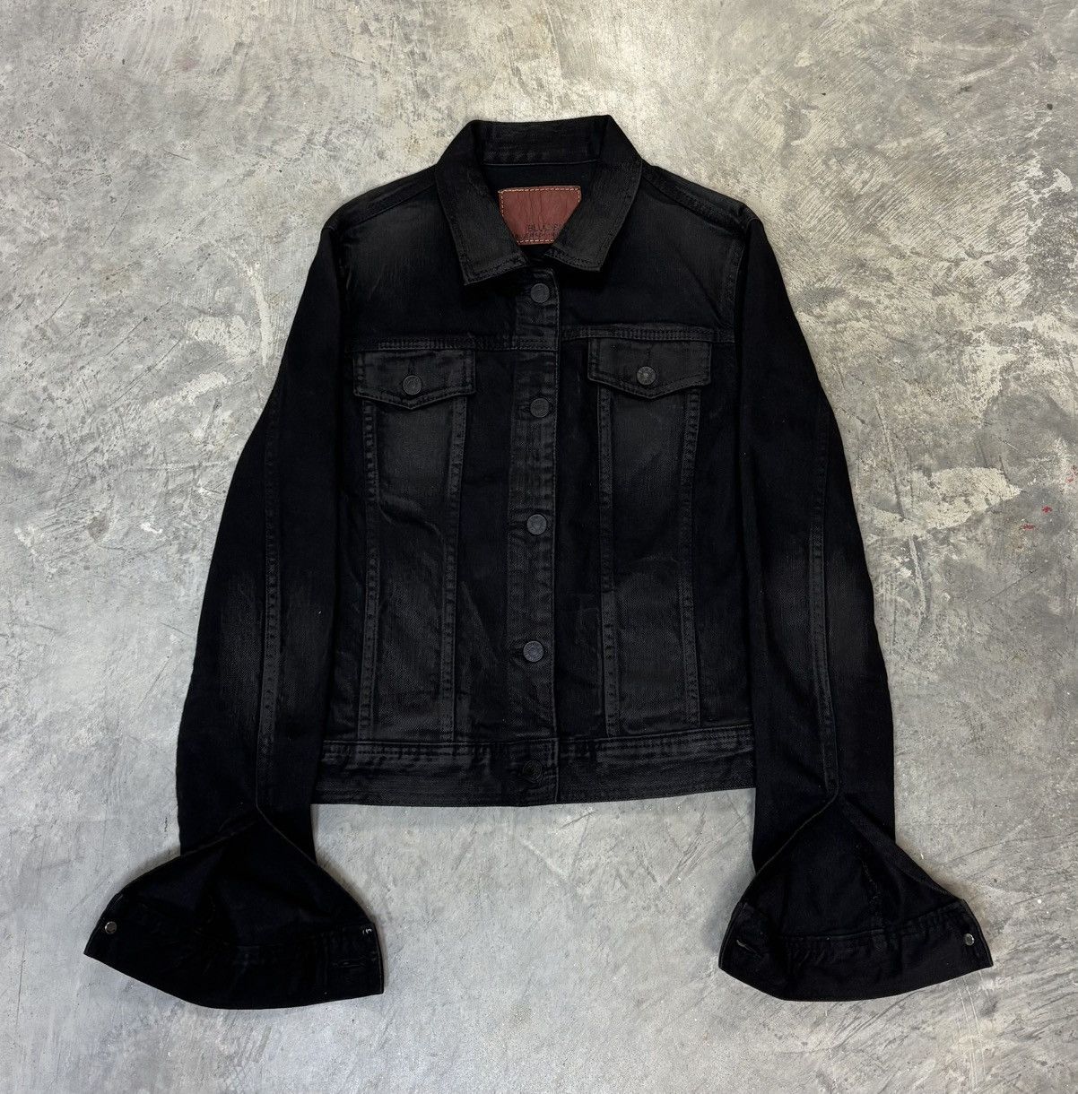 Waxed black denim jacket. Like L.G.B.