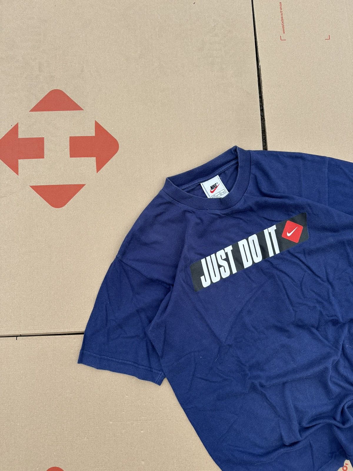 Nike × Vintage Vintage Nike Just Do It T-Shirt Y2K Style Size US S / EU 44-46 / 1 - 3 Thumbnail