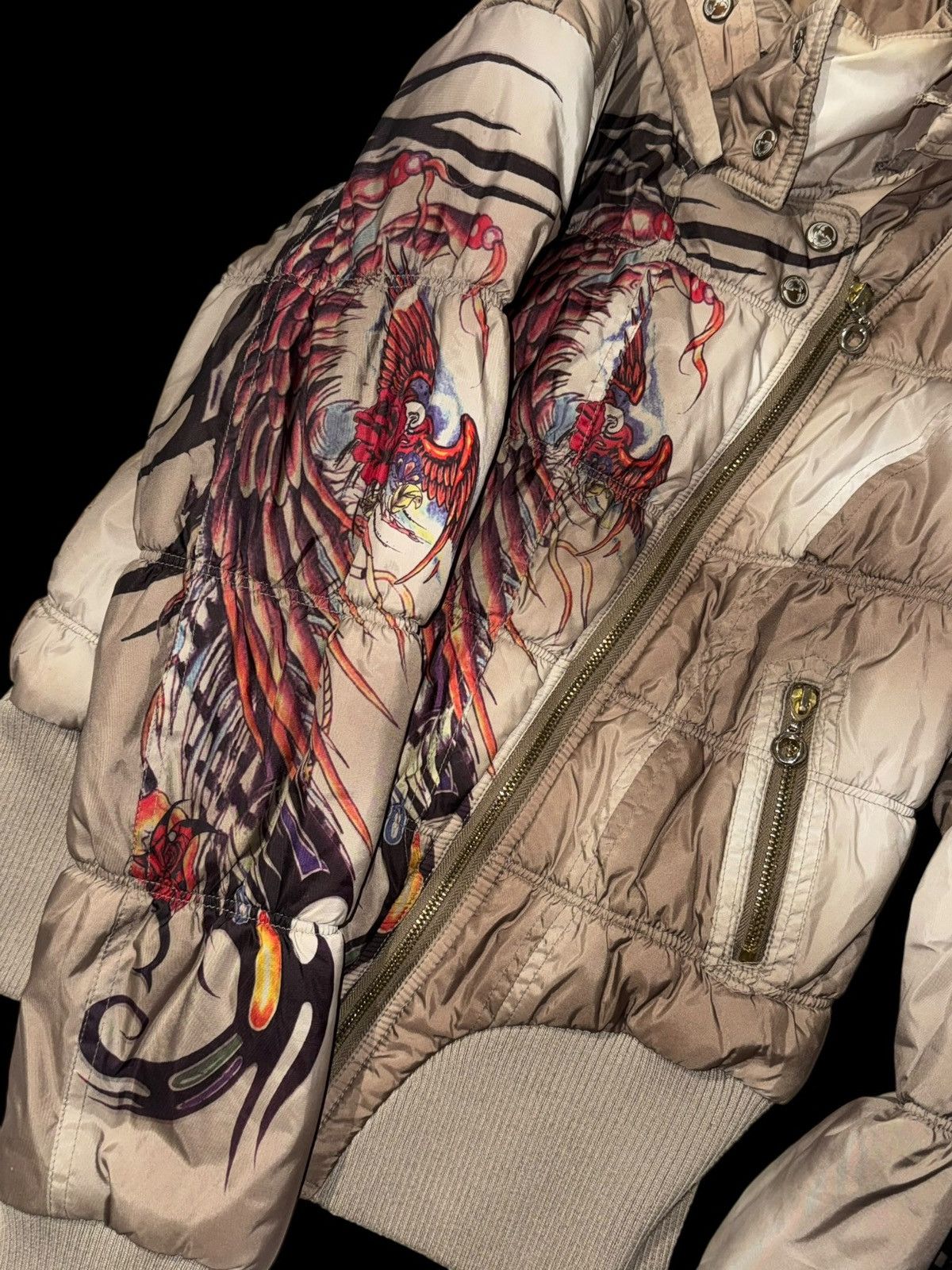 Other Derek Heart puffer jacket like Ed Hardy Y2K Size M / US 6-8 / IT 42-44 - 5 Thumbnail