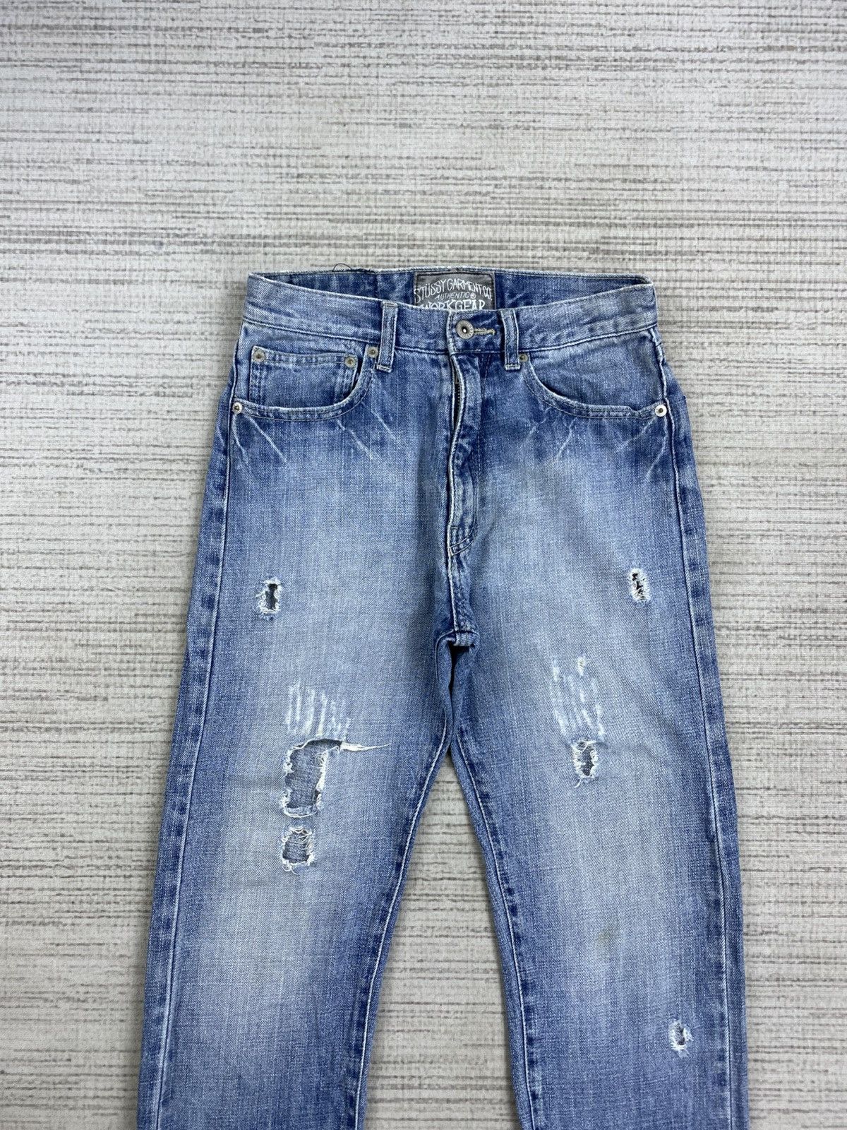 Stussy × Vintage Vintage 90s Stussy Garment Distressed Denim Jeans Size US 27 - 8 Thumbnail