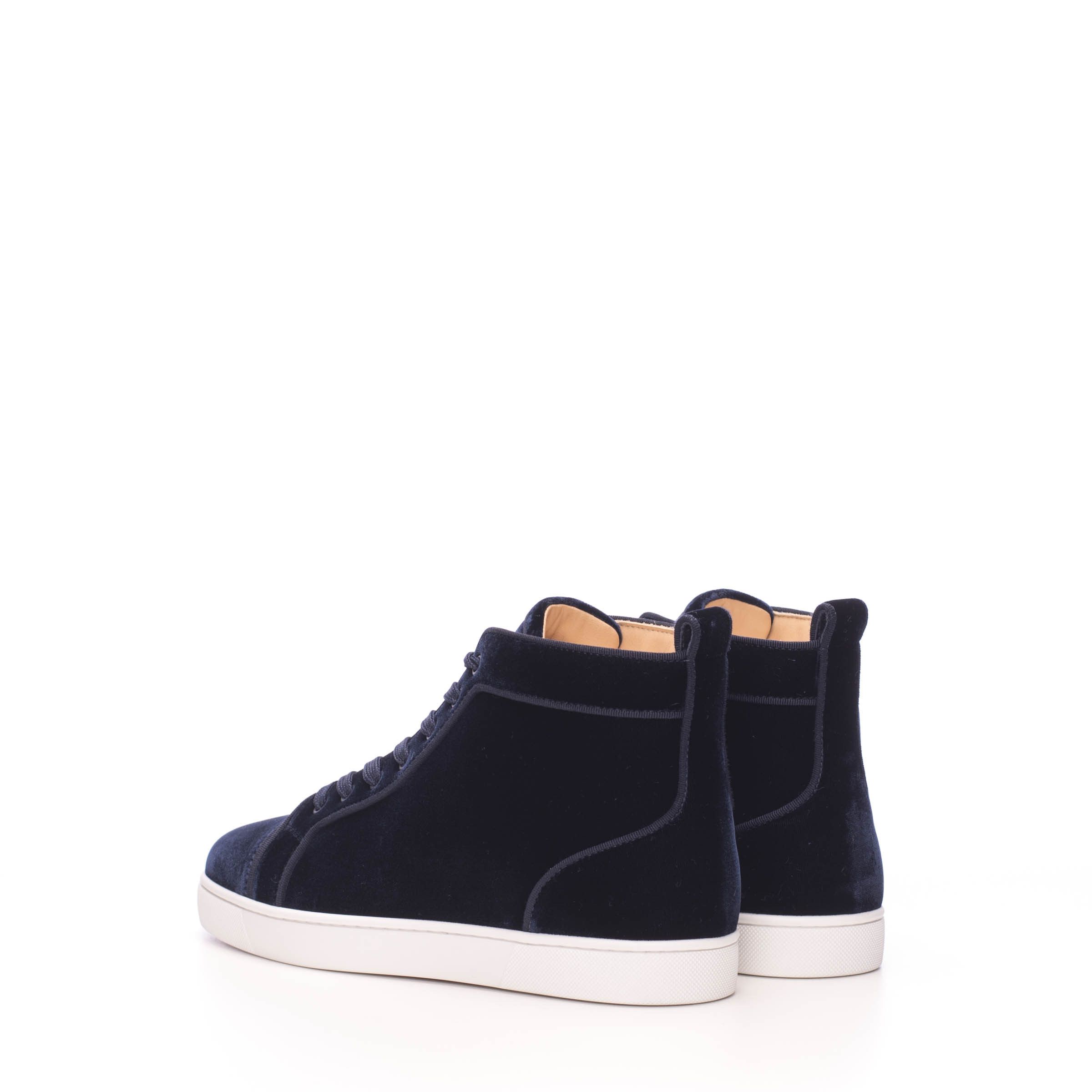 Christian Louboutin Hightop Sneakers Louis Orlato Velvet Size US 6.5 / EU 39-40 - 5 Thumbnail