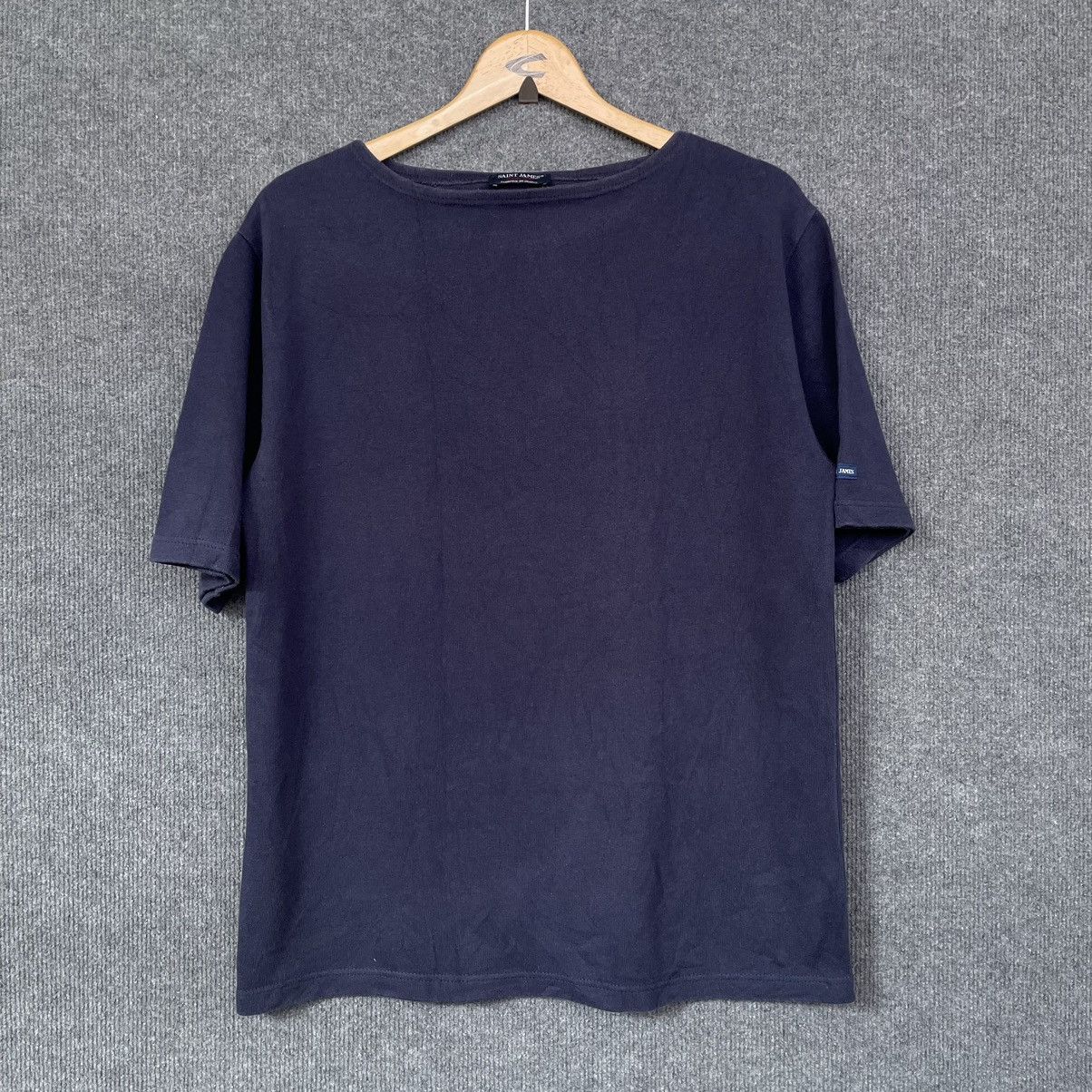 Designer × Saint James Saint James Blank Navy Basic T Shirt Made in France Size US M / EU 48-50 / 2 - 1 Thumbnail