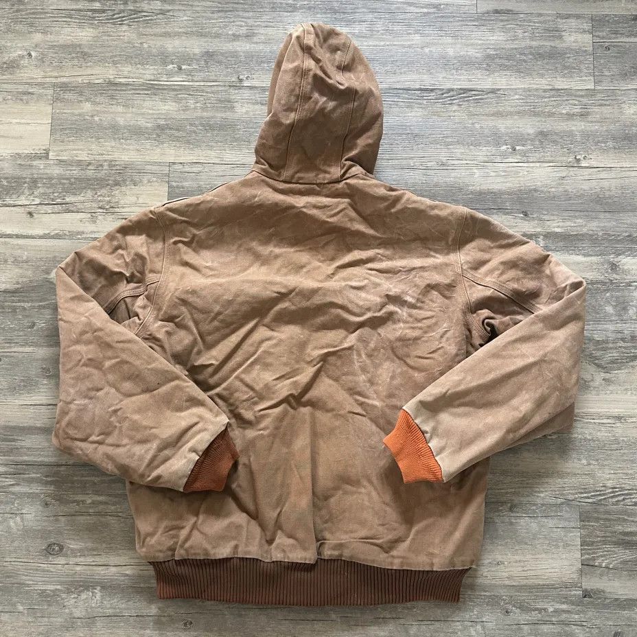 Carhartt Vintage Carhartt J140BRN Carhartt Hooded Jacket Size Large Size US L / EU 52-54 / 3 - 5 Thumbnail