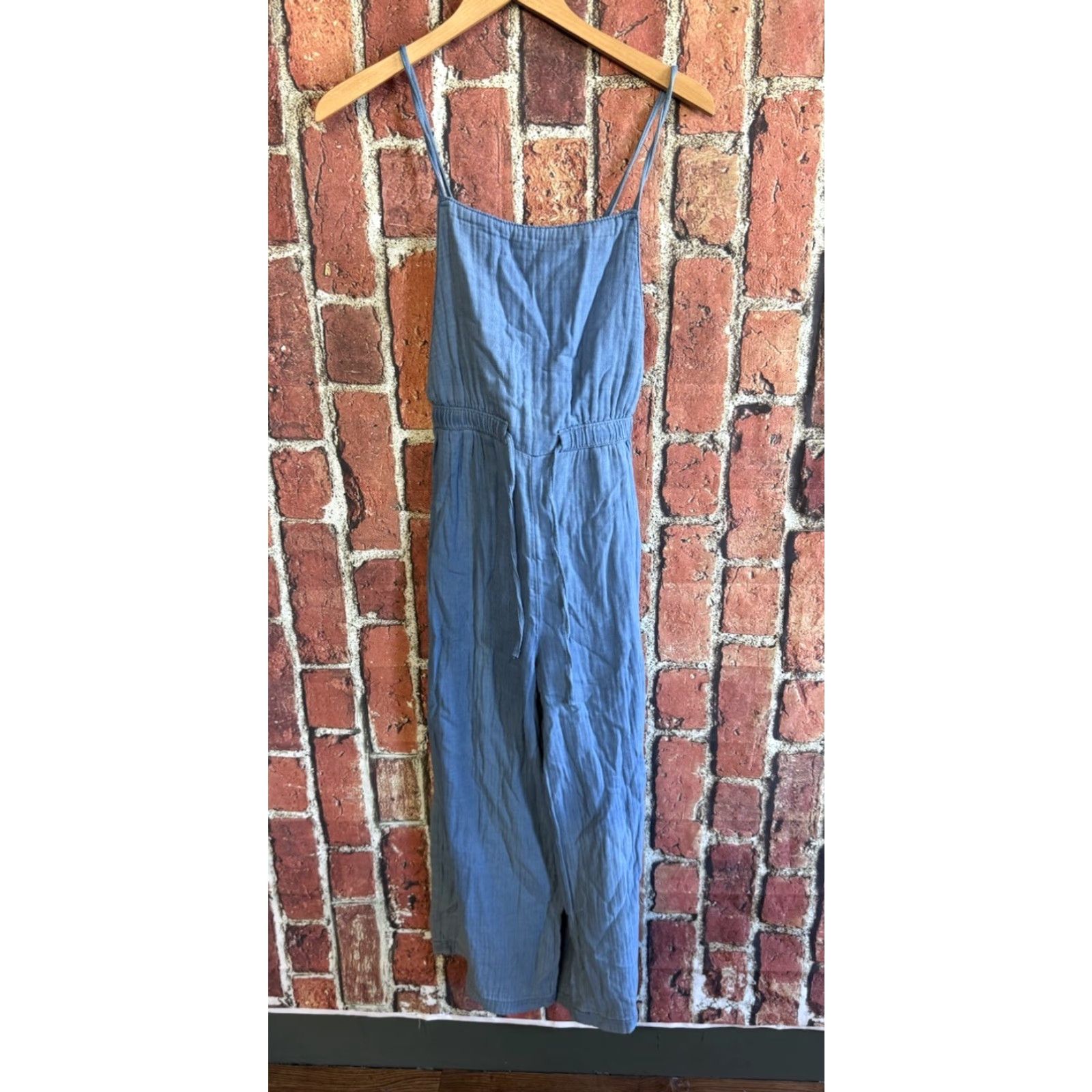 American Eagle Outfitters American Eagle Womens Blue Sleeveless Jumpsuit Size Medium Size 32" / US 10 / IT 46 - 2 Thumbnail
