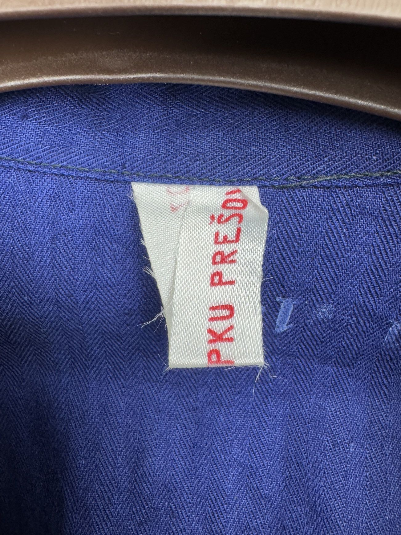 Vintage VINTAGE French Jacket Blue Workwear Herringbone Canvas Chore Size L / US 10 / IT 46 - 8 Thumbnail