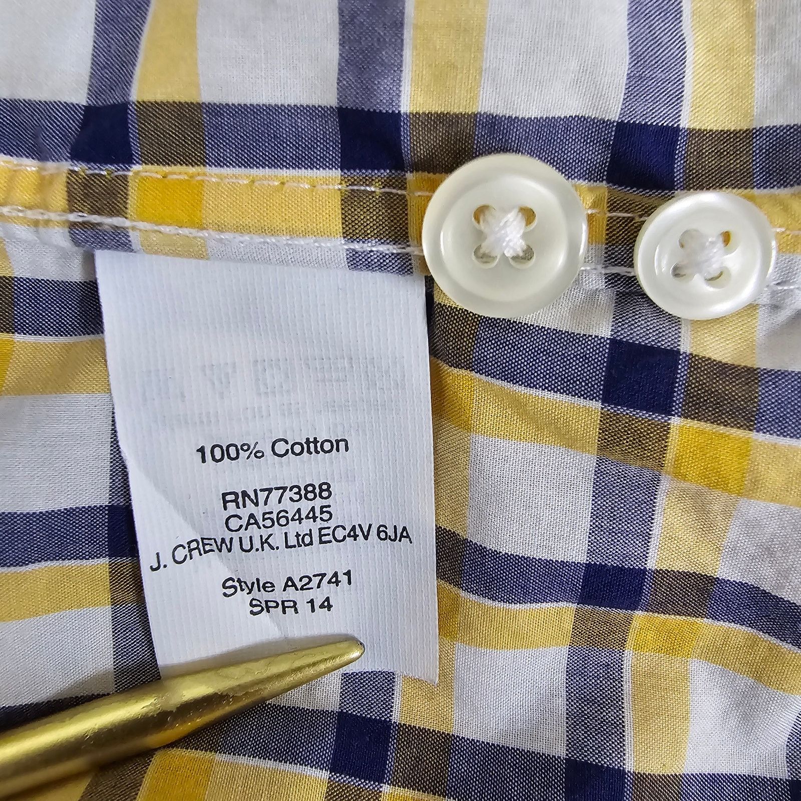 J.Crew J. Crew NY Light Weight Shirt Men S Button Down Check Plaid Size US S / EU 44-46 / 1 - 13 Thumbnail