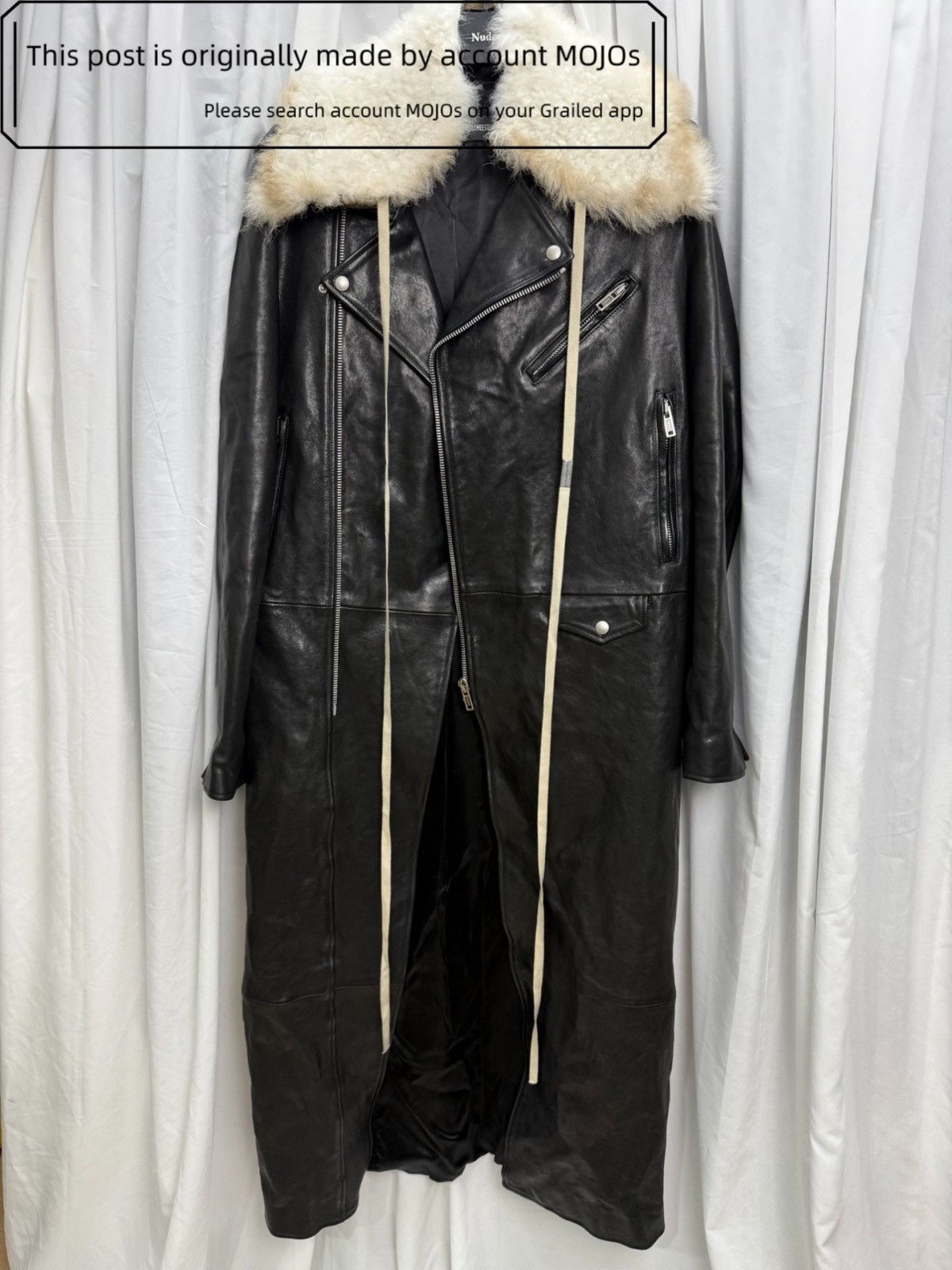 Ann Demeulemeester Sz 48 Ann Demeulemeester 24AW Leather Fur Rider Coat mojos70 Size US M / EU 48-50 / 2 - 1 Thumbnail