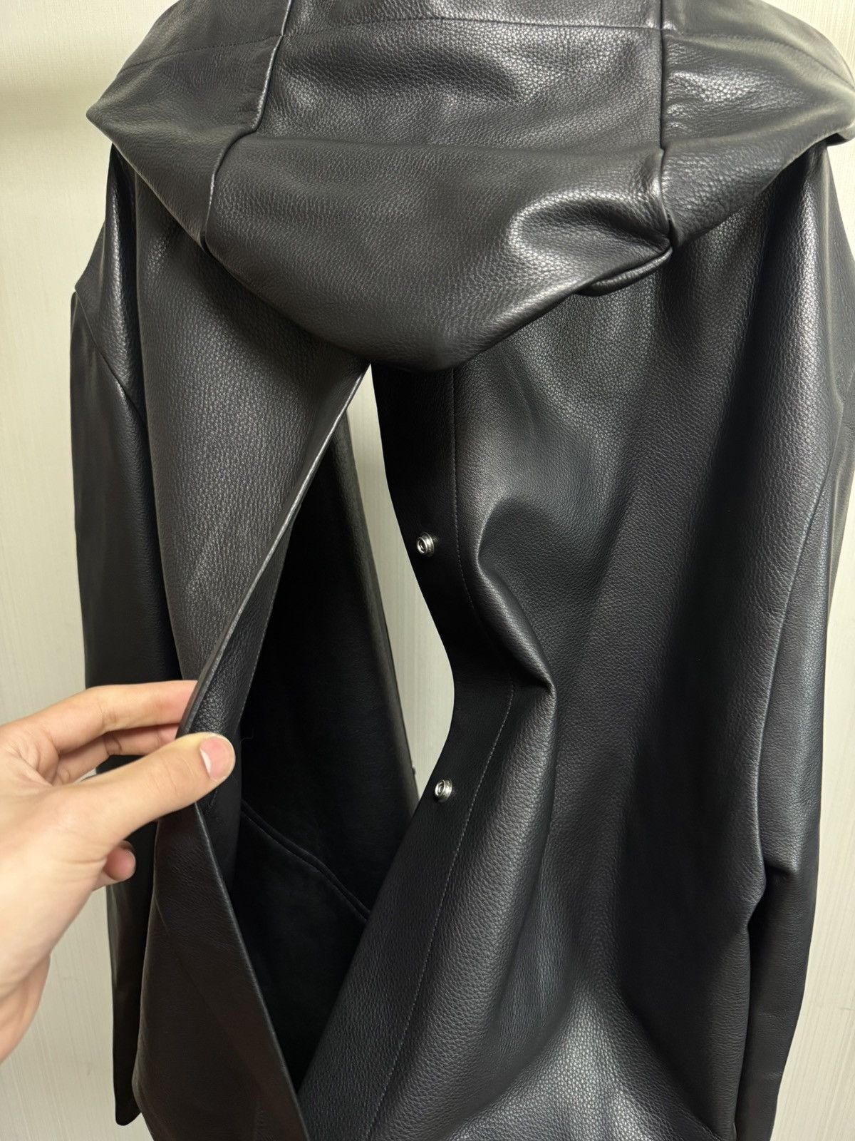 Rick Owens Rick owens EDFU HOODED Leather Parkas coat Size US M / EU 48-50 / 2 - 4 Thumbnail