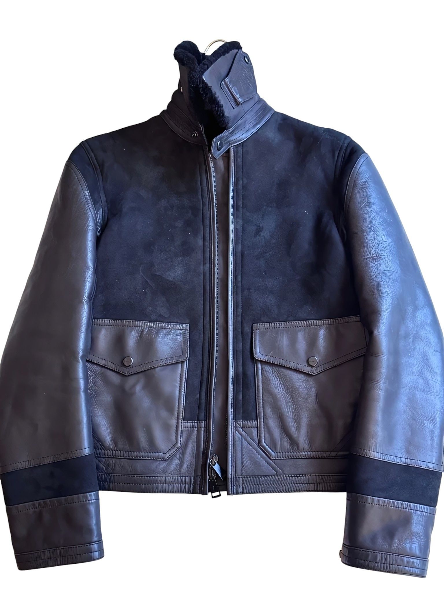Ralph Lauren BLACK LABEL SUEDE LEATHER SHEARLING JACKET Size US M / EU 48-50 / 2 - 2 Thumbnail