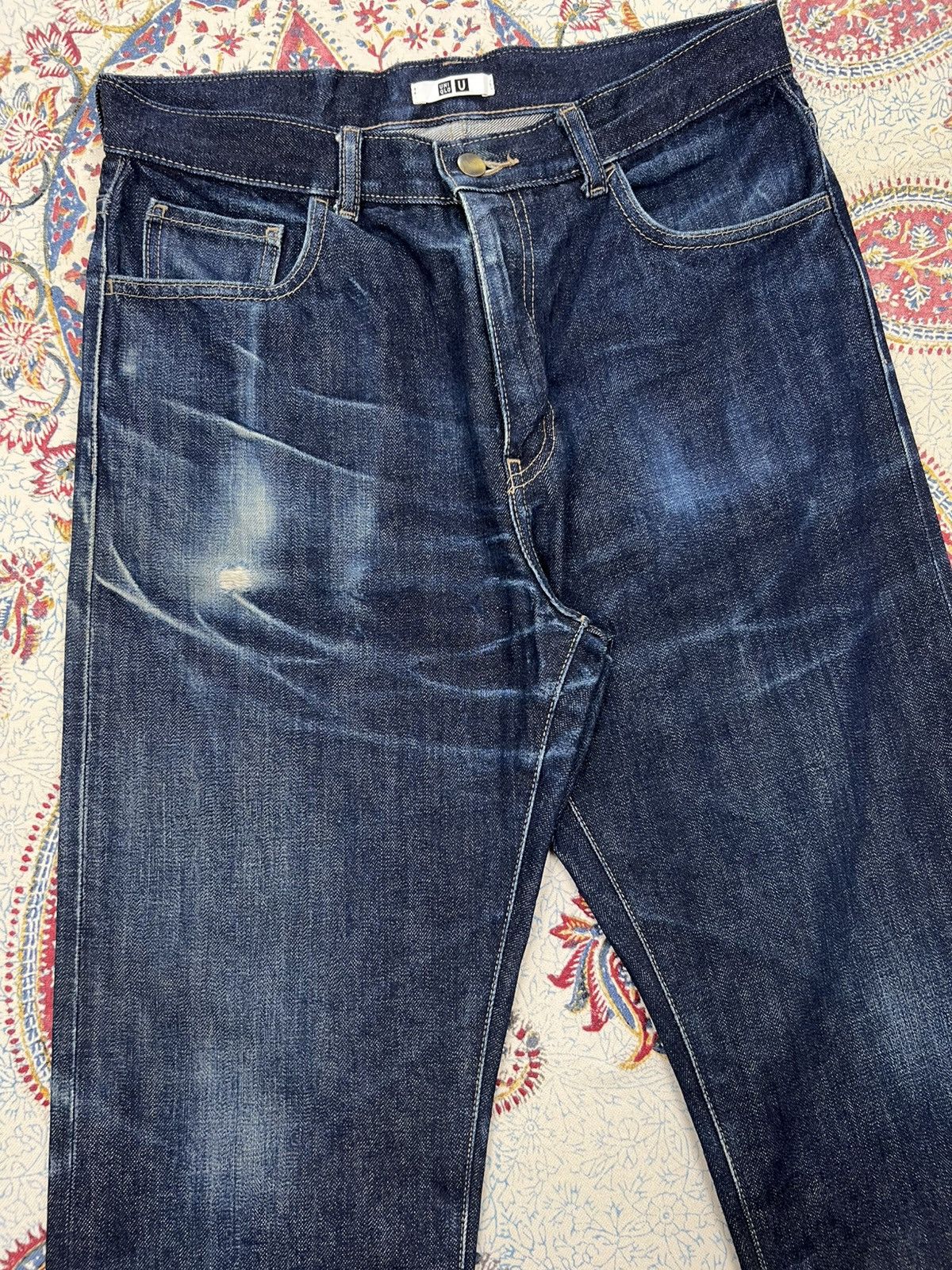 Uniqlo Uniqlo Dirty Distressed Selvedge Denim Size US 31 - 13 Thumbnail