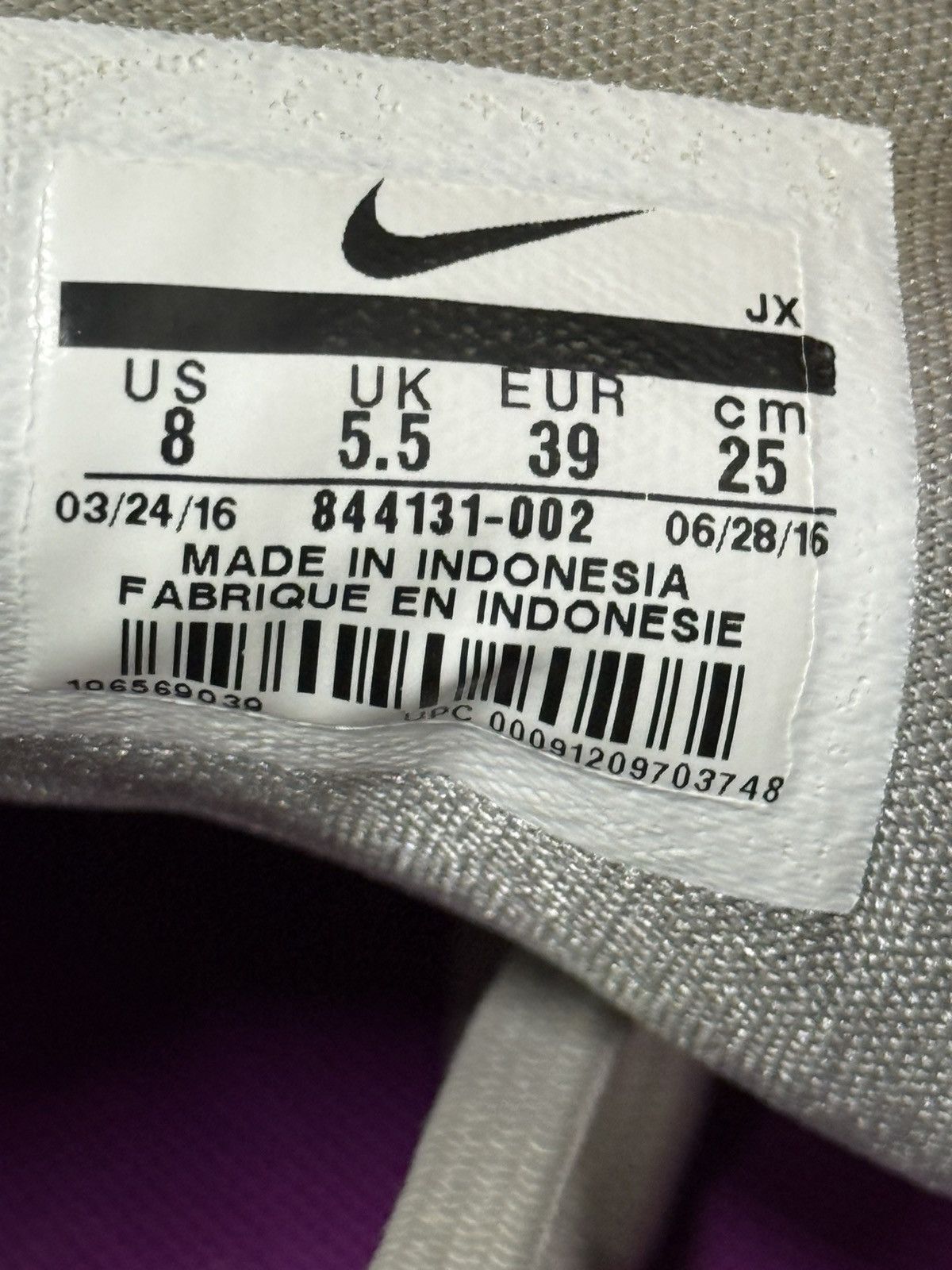 Nike 2016 Nike Shox Avenue SE Silver Blue Tint Violet 844131-002 Size US 8 / IT 38 - 7 Thumbnail
