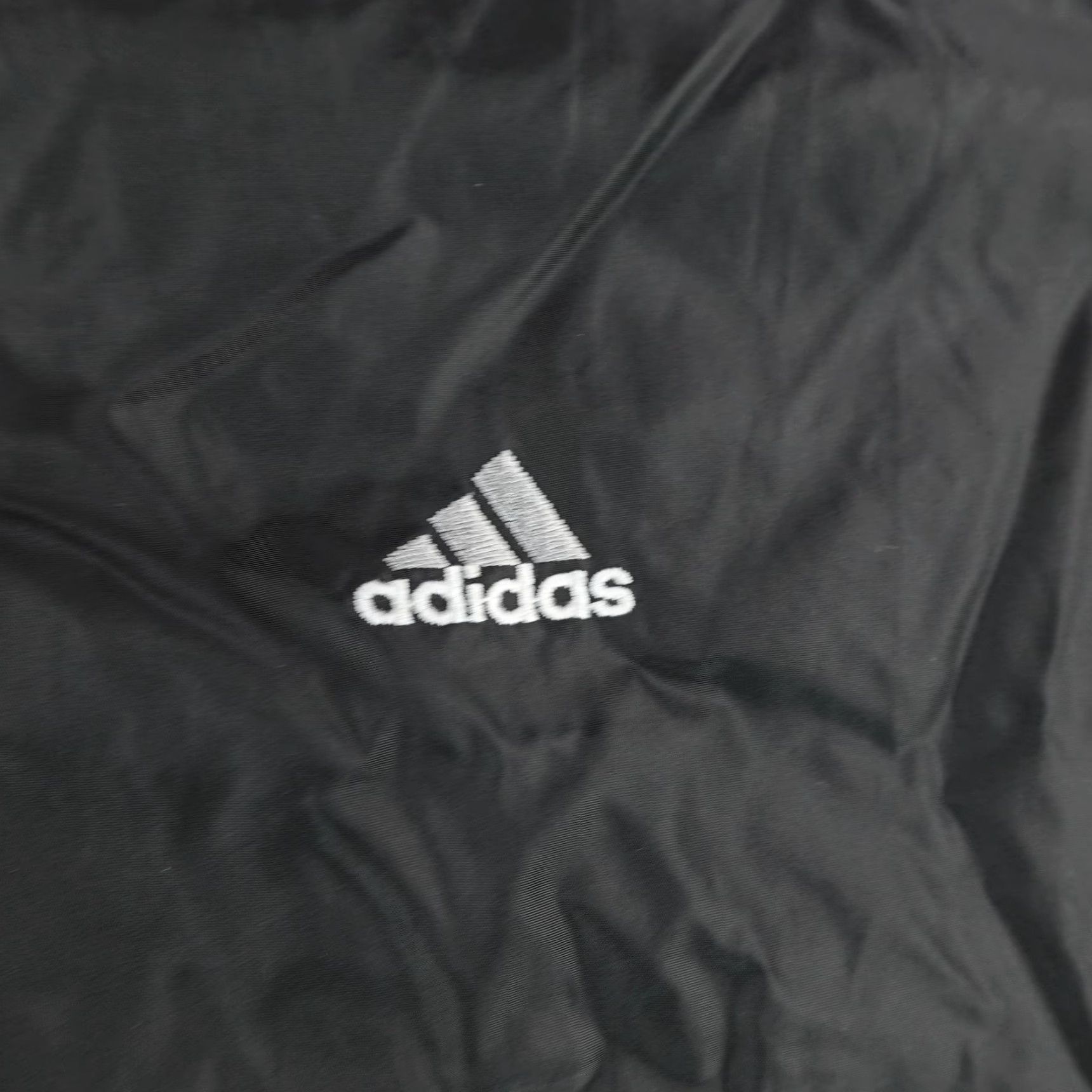 Adidas Vintage adidas Jacket Mens Large Black Hooded Quilted Windbreaker 90s Coat Nylon Size US L / EU 52-54 / 3 - 3 Thumbnail