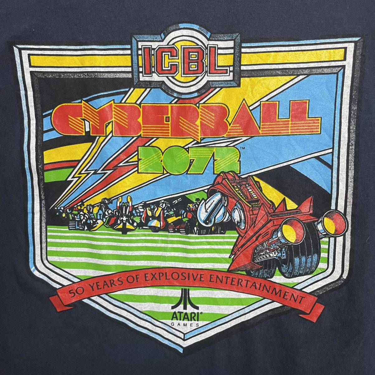 Vintage Vintage Atari Ganes Cyberball Promo T-Shirt Size US M / EU 48-50 / 2 - 2 Thumbnail