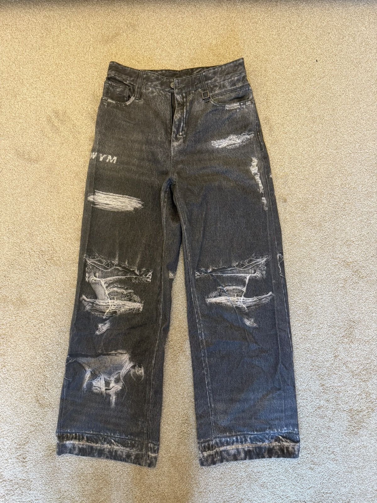 Wooyoungmi Wooyoungmi Trompe L’œil Printed Wide Leg Jeans Size US 28 / EU 44 - 1 Thumbnail