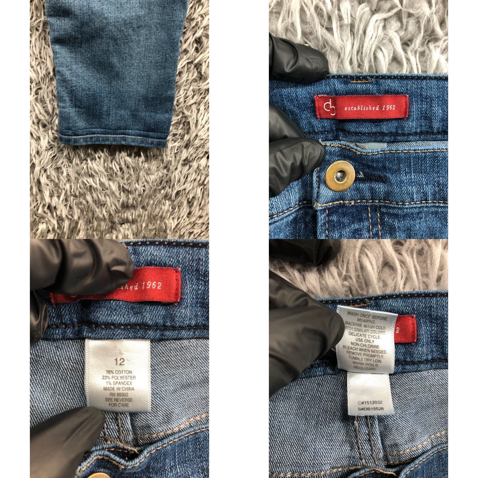 Vintage db Jeans Capri Size 12 Womens Medium Wash Blue Regular Fit 5-Pocket Denim Cotton Button Zipper Logo Belt Loops Inseam 25 in Vintage No Size 34" / US 12 / IT 48 - 8 Thumbnail