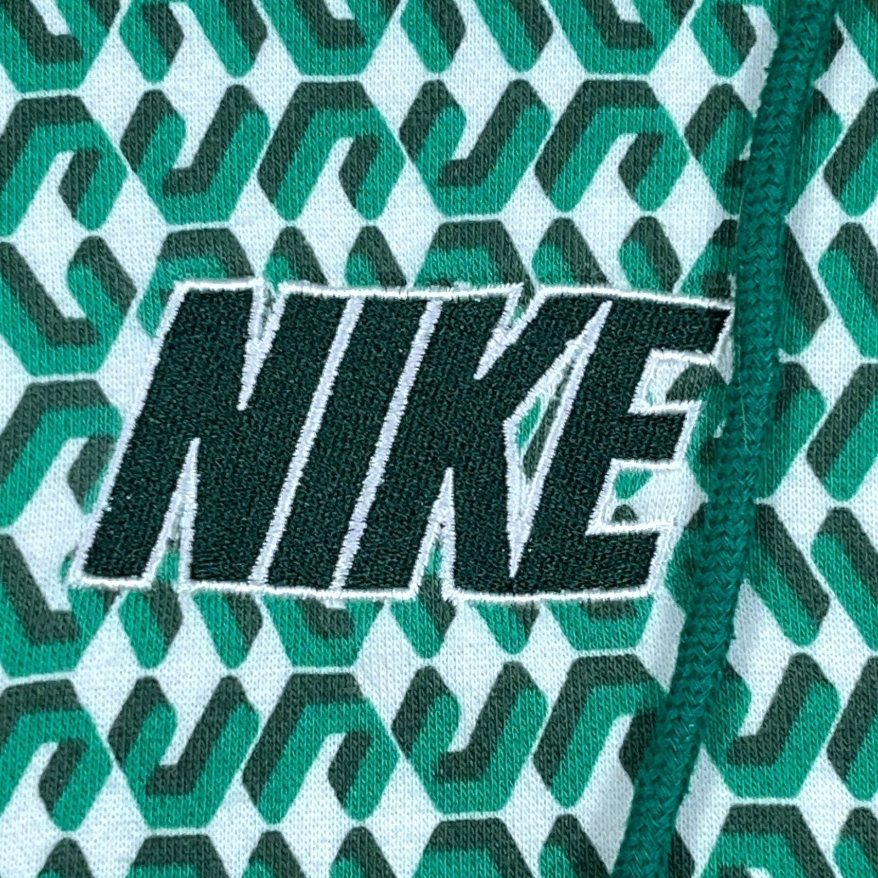Nike Nike Hoodie Men's Small Green Geometric Sweatshirt Pullover Retro Colorful 80s 90s Sports Hooded Size US S / EU 44-46 / 1 - 4 Thumbnail
