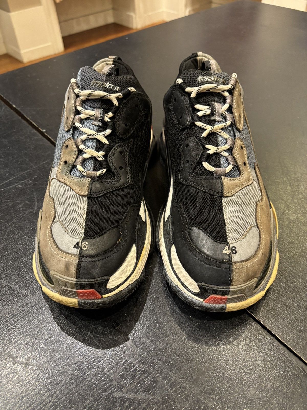 Balenciaga Balenciaga split triple s sneaker Size US 13 / EU 46 - 3 Thumbnail