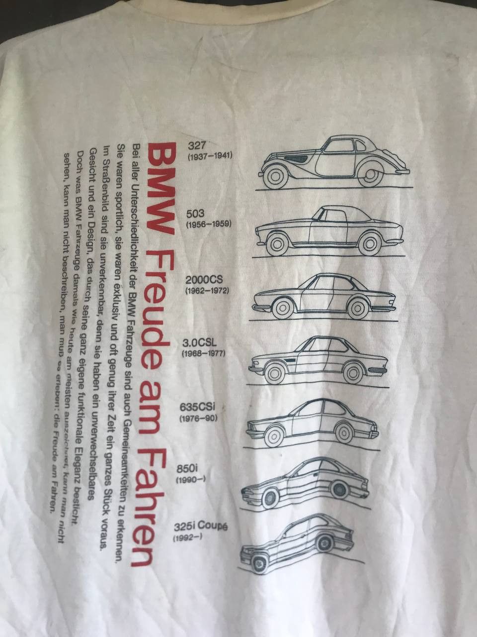 Vintage BMW Freude Am Fahren Motorsport Tee