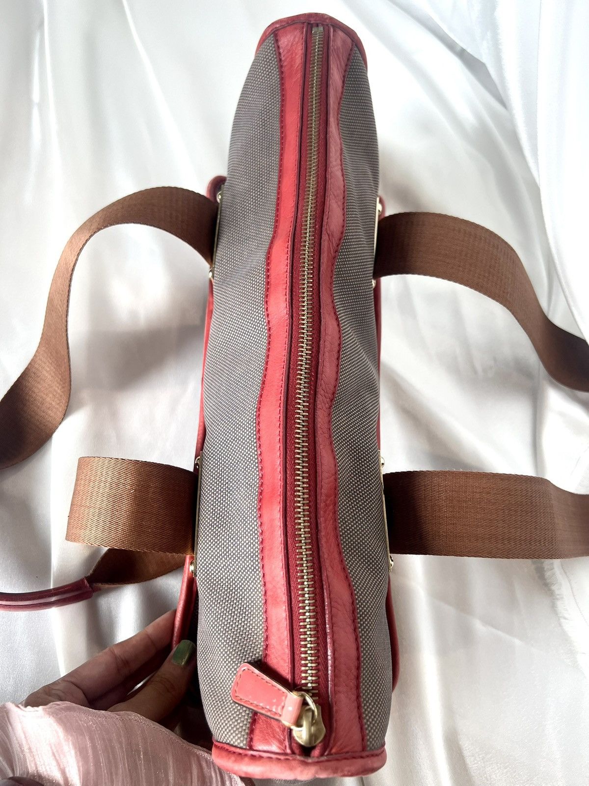 Fendi Fendi Zucca Canvas Tote – Red Trim Edition Size ONE SIZE - 5 Thumbnail