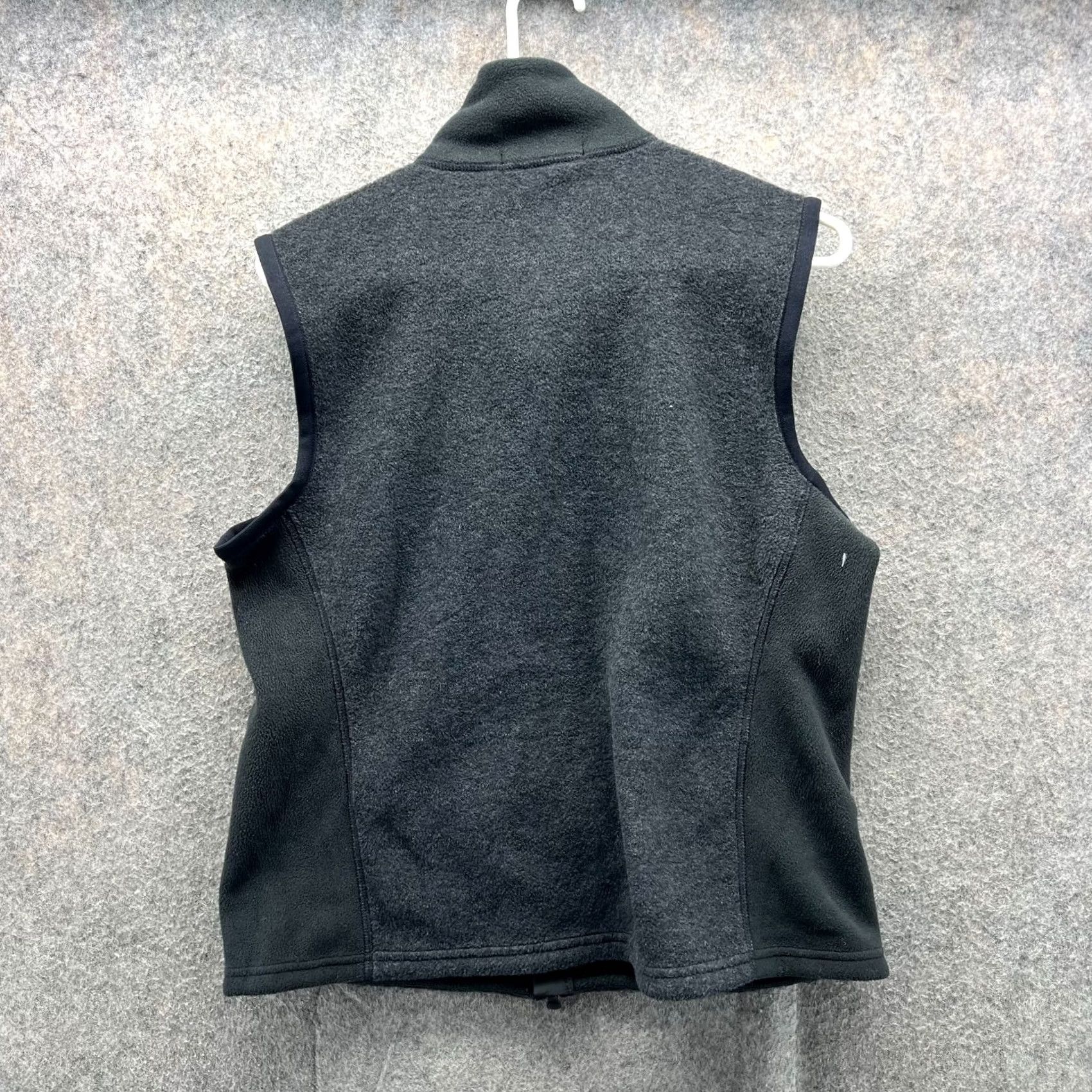 Ralph Lauren VINTAGE Lauren Ralph Lauren Vest Womens Large Gray Full Zip Jacket Fleece Cotton Vest, L, Gray, 90s, Women's, Basic Jacket Size L / US 10 / IT 46 - 2 Thumbnail