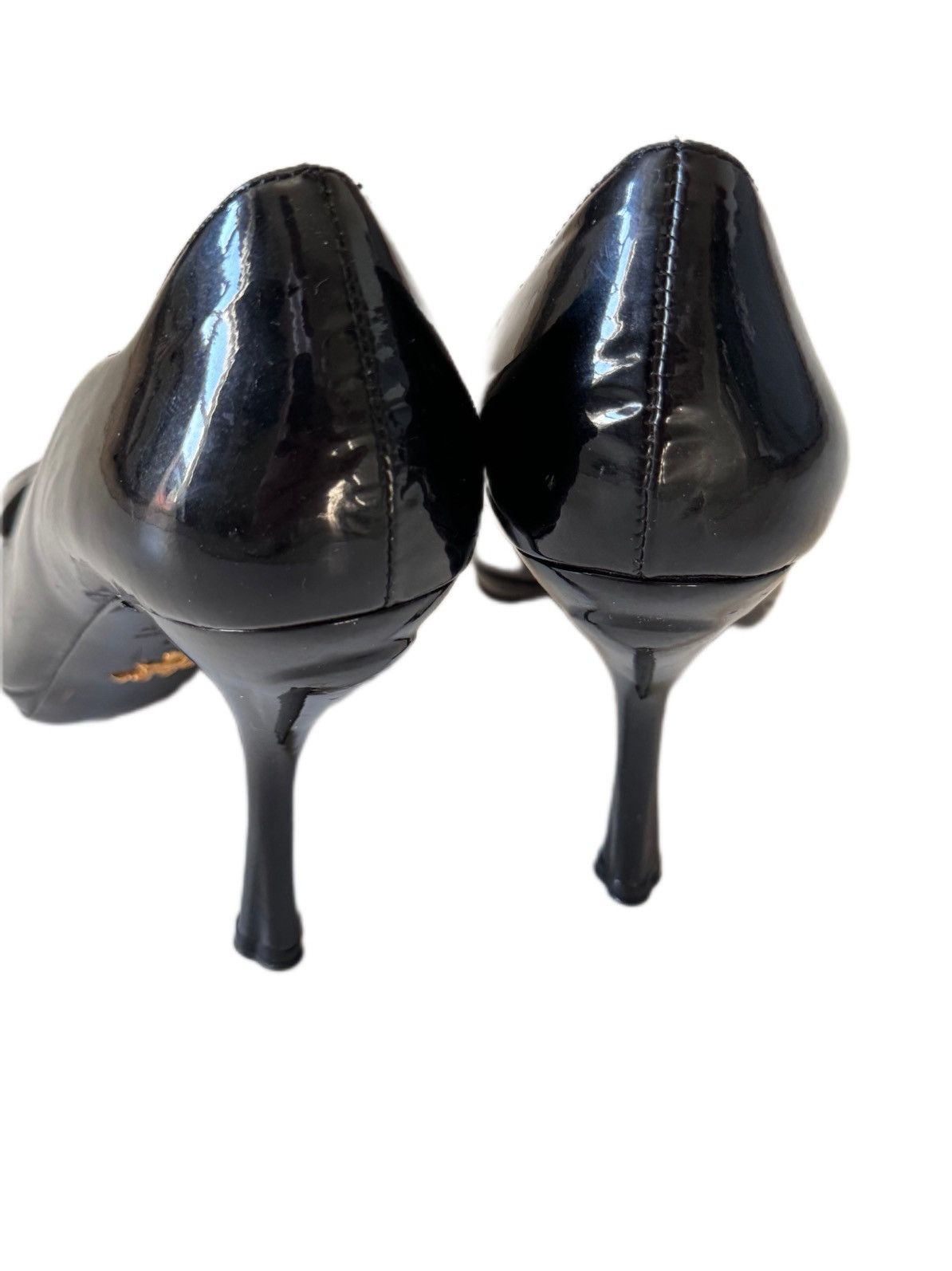 Prada PRADA Patent open toe shoes Size US 7 / IT 37 - 13 Thumbnail