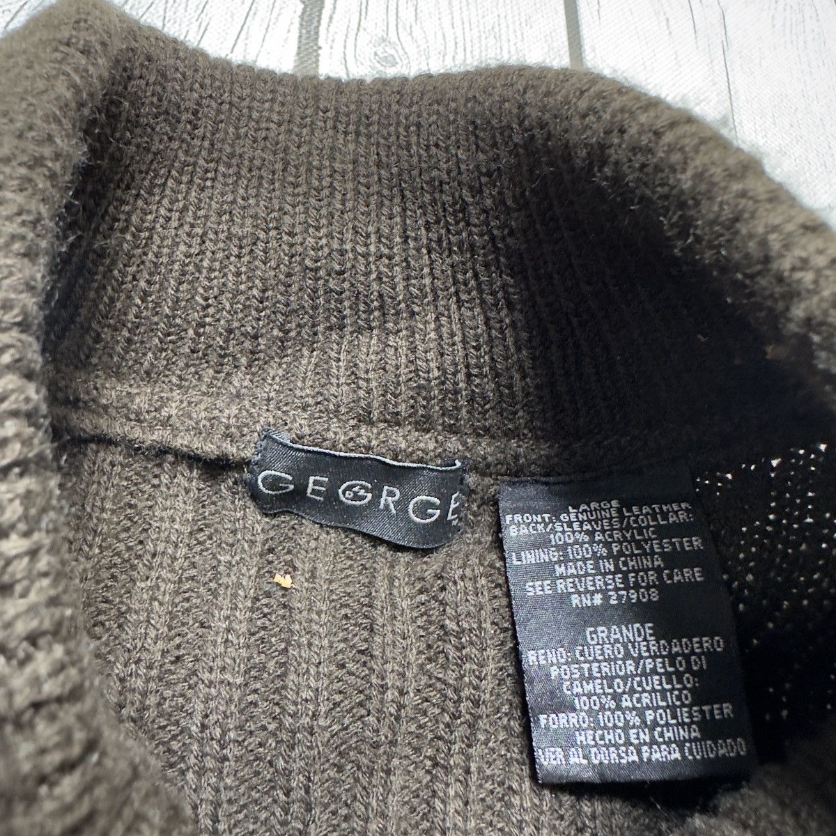 George × Vintage Vintage leather sweater Size US L / EU 52-54 / 3 - 4 Thumbnail