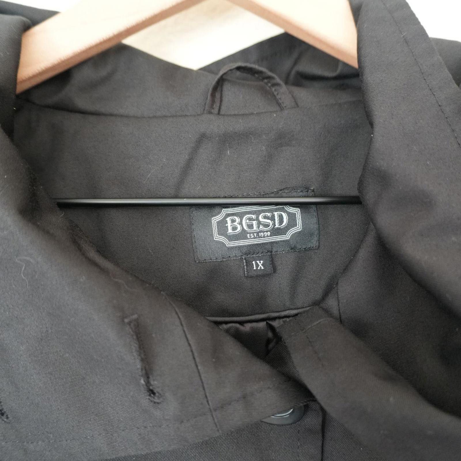 Other BGSD Coat Women's 1X Black Trench Double Breast Hoodie Size XL / US 12-14 / IT 48-50 - 5 Thumbnail