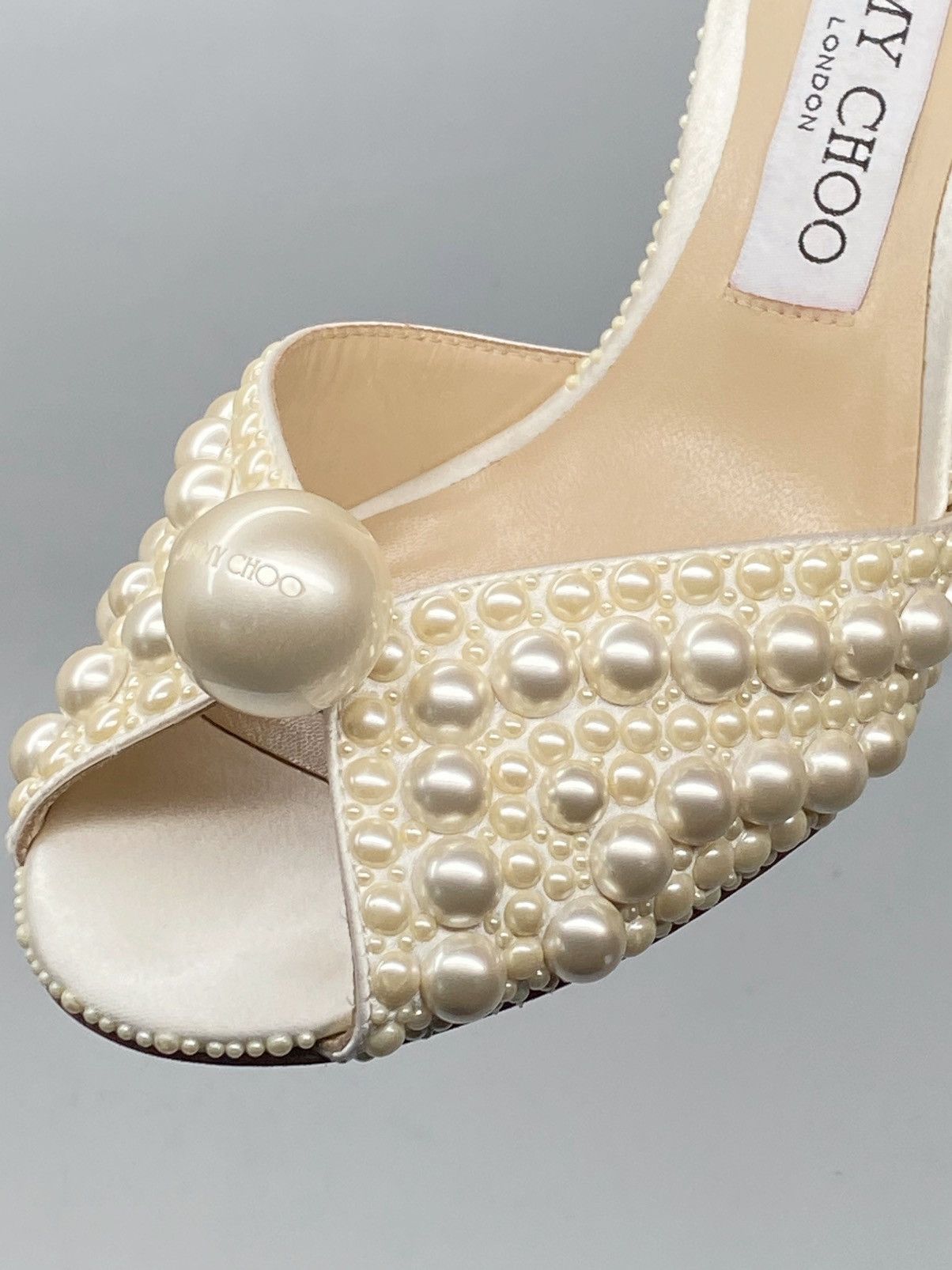 Jimmy Choo Jimmy Choo Sacora 100MM Pearl-Embellished Sandals size 38 Size US 8 / IT 38 - 9 Thumbnail