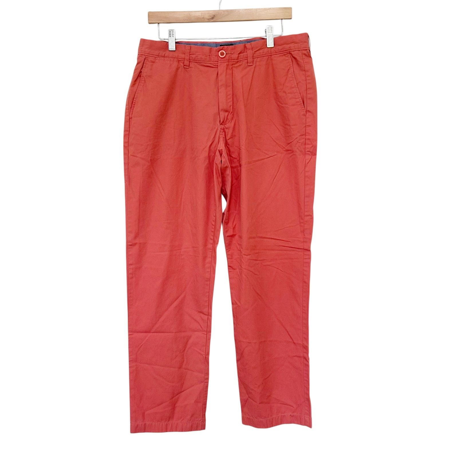 J.Crew J. Crew Orange Lightweight Chino Flat Front Pants Sz 34x30 Size US 34 / EU 50 - 1 Thumbnail