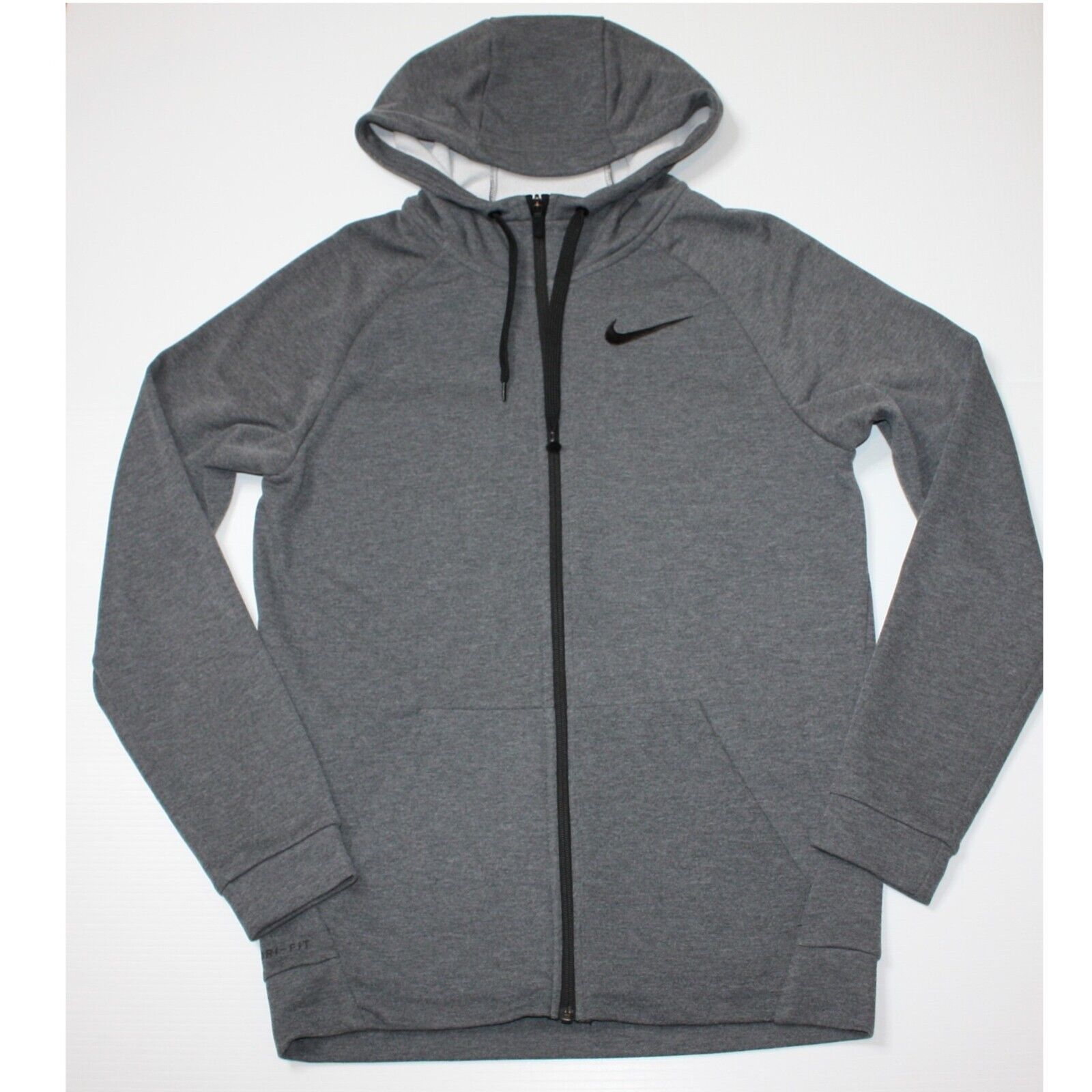 Nike Dri-Fit Young Men's Fleece Full Zip Training Hoodie in Gray Size US S / EU 44-46 / 1 - 1 Thumbnail