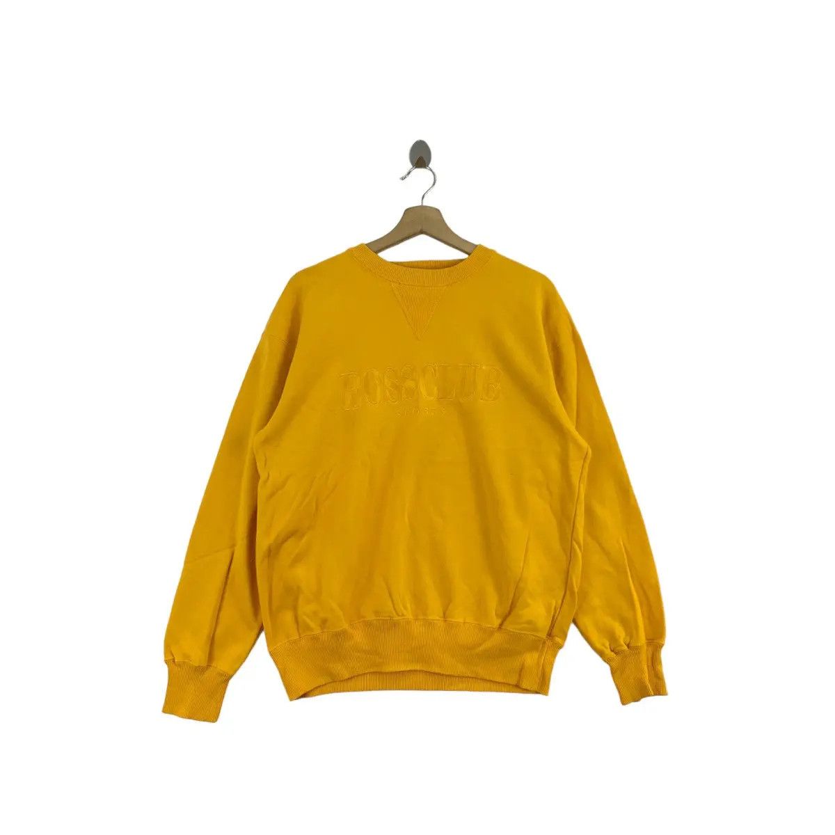 Vintage Vintage BOSS CLUB SPORTS Embroidered Yellow Sweatshirt Size L / US 10 / IT 46 - 1 Thumbnail