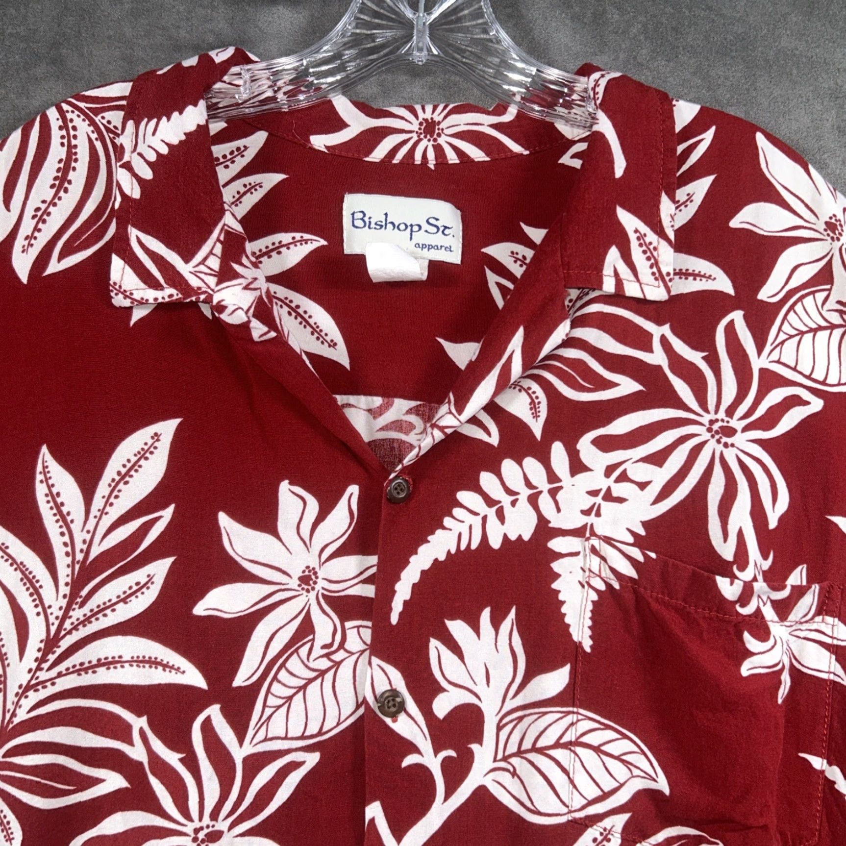 Vintage VINTAGE Bishop St. Hawaiian Shirt Mens 3XL Red Button-Up Short Sleeve Floral Shirt Size US XXL / EU 58 / 5 - 2 Thumbnail