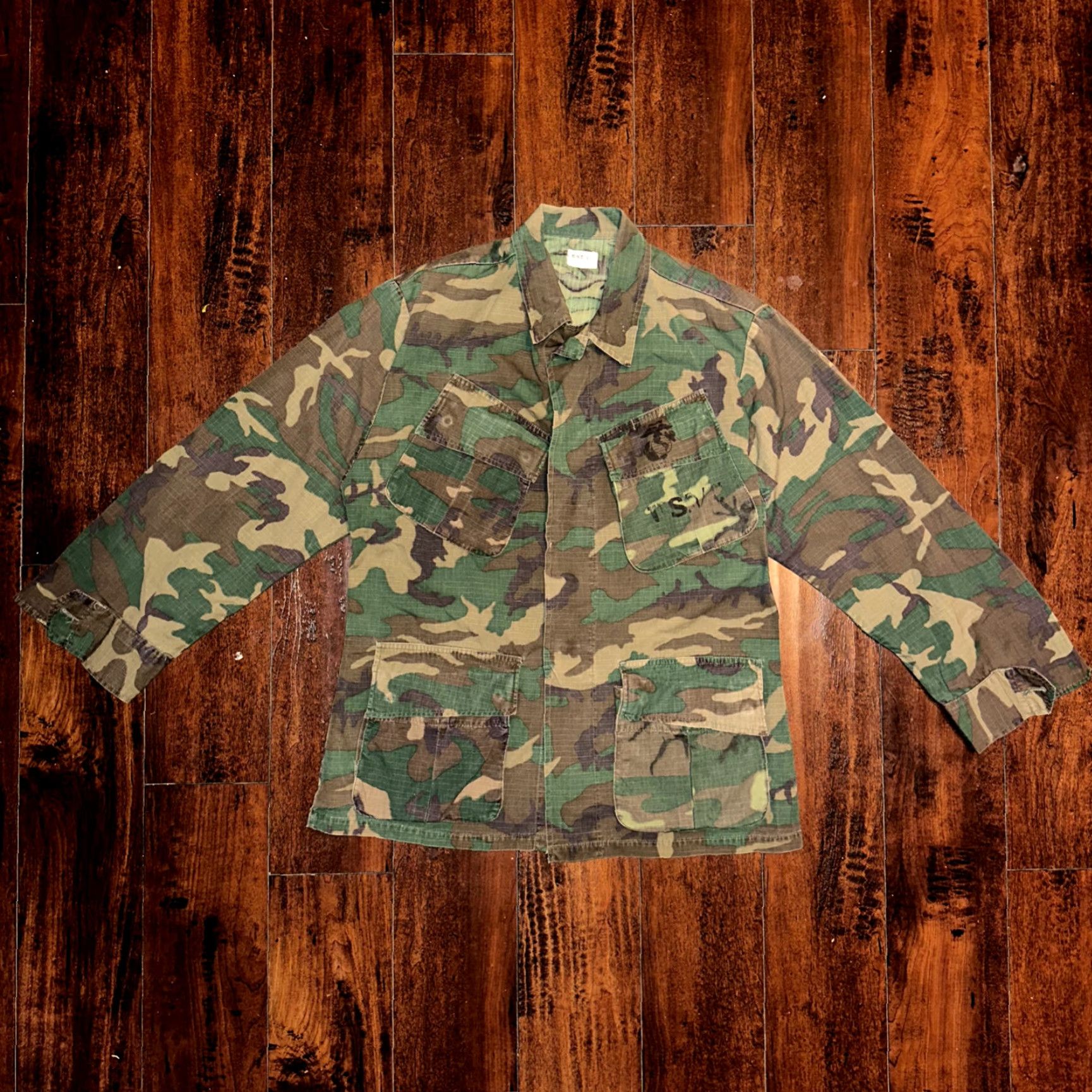 Vintage VINTAGE Alpha Corp USMC 1968 Military Camouflage Wind-Resistant Poplin Coat Jacket Small Camo Mens 60s 1960s Size US S / EU 44-46 / 1 - 2 Thumbnail