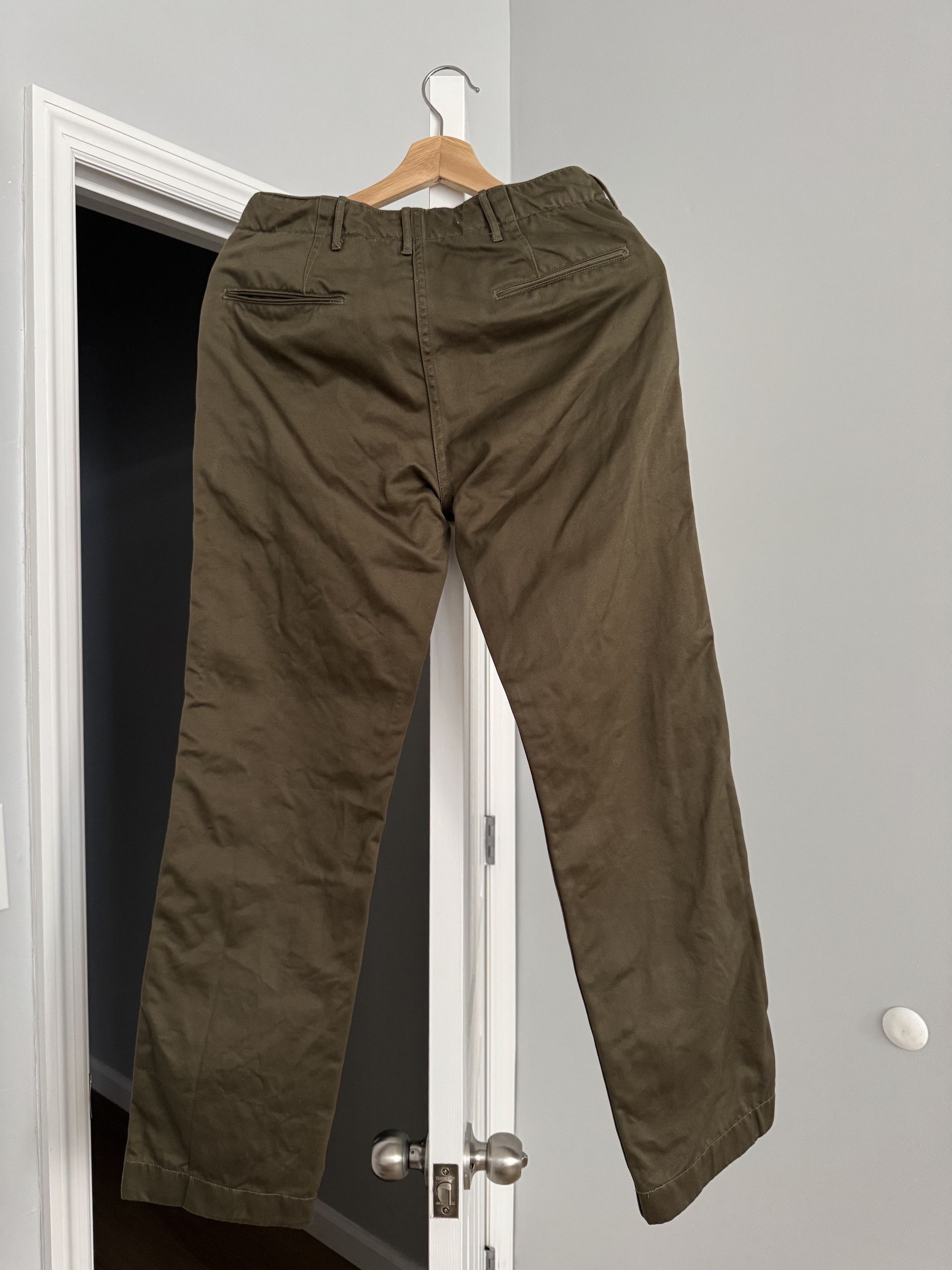 Buzz Rickson's BUZZ RICKSON'S BR40025 Original Spec. Chino Olive 29 x 29.5 Size US 29 - 8 Thumbnail