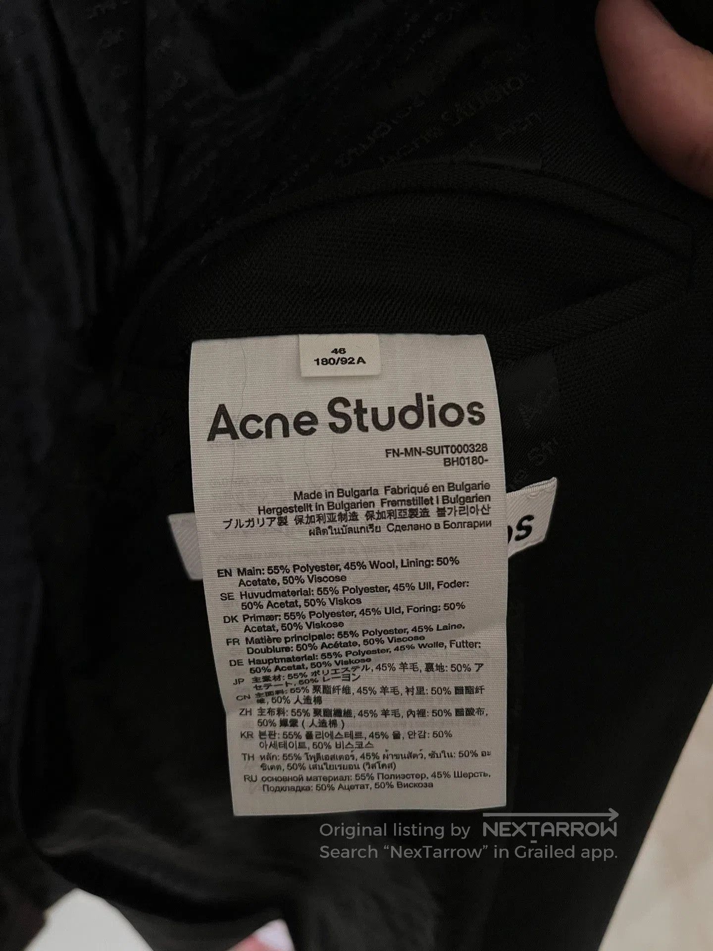 Acne Studios Acne Studios Loose Fit Blazer. Size US S / EU 44-46 / 1 - 6 Thumbnail