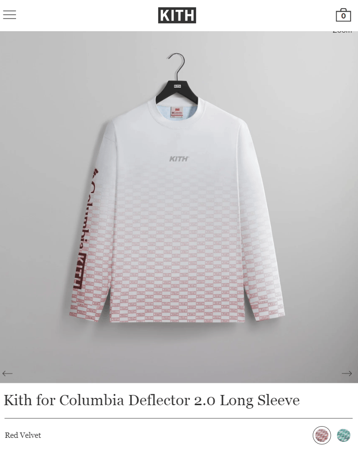 Kith x Columbia PFG Terminal Tackle Long Sleeve Shirt White Gradient