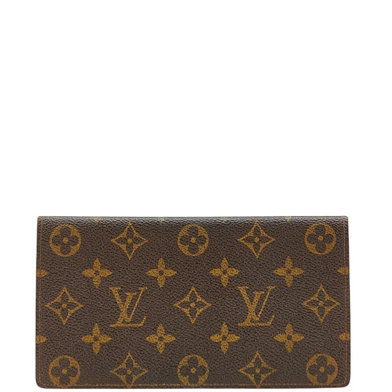 Louis Vuitton Louis Vuitton Porte Chequier Double Monogram Long Wallet Canvas Long Wallet M62223