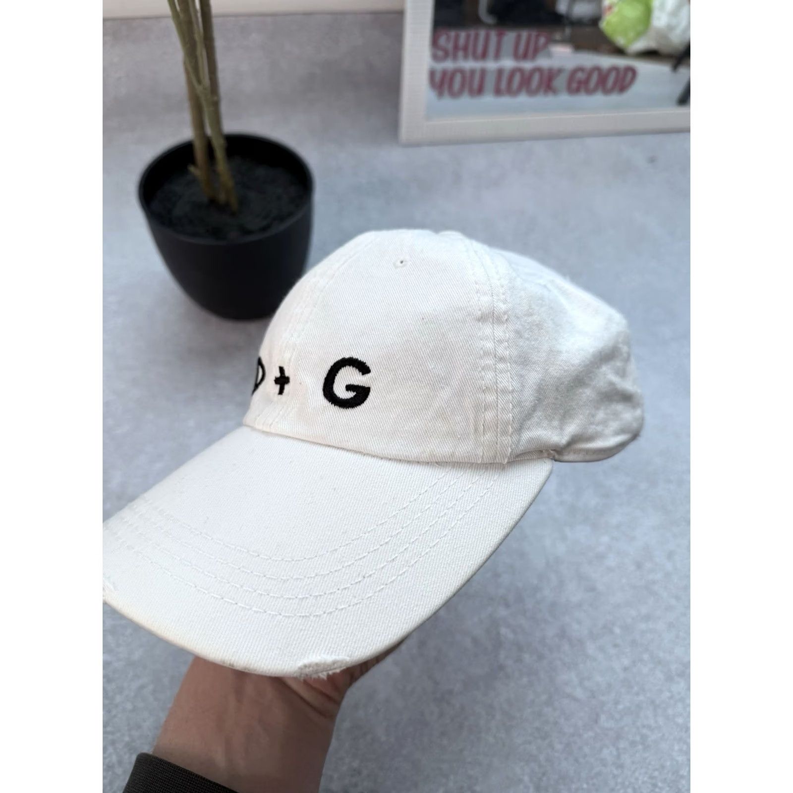 Dolce & Gabbana VINTAGE Dolce&Gabbana Baseball Cap Unisex Adults One Size White Hat Y2K 90s Luxury Summer Cap Size ONE SIZE - 6 Thumbnail