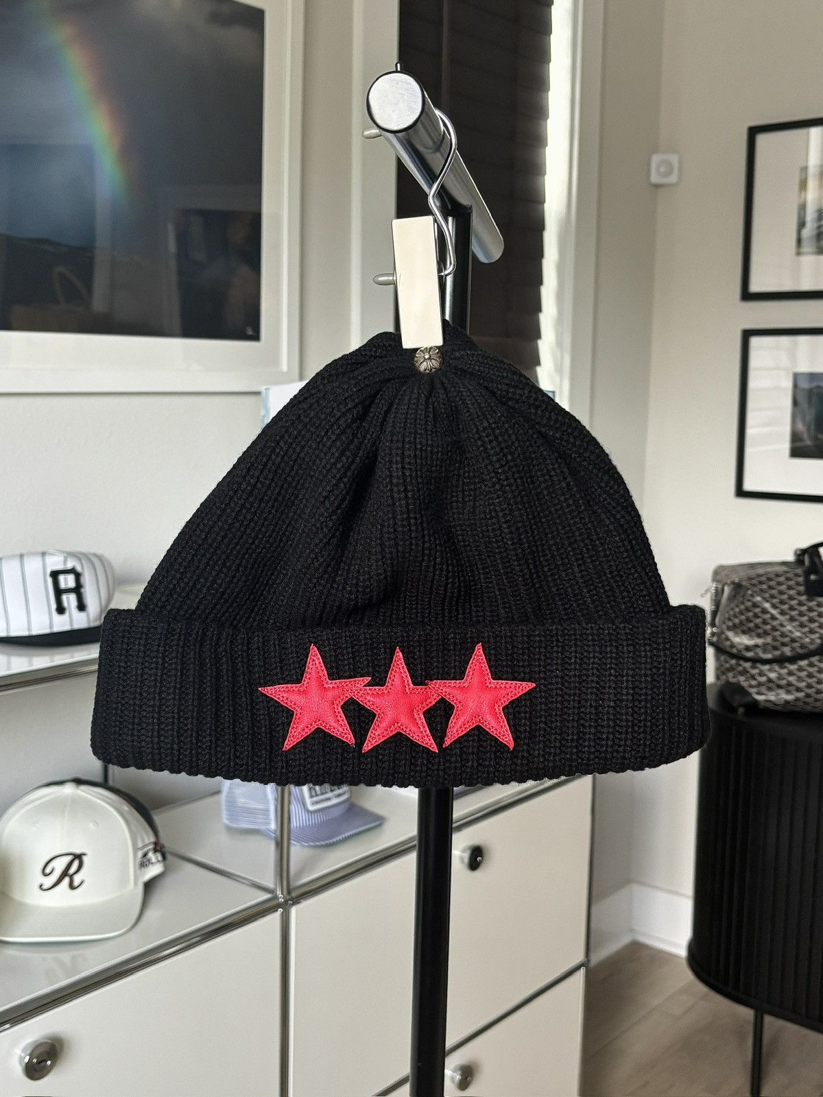 Chrome Hearts CHROME HEARTS | CASHMERE STAR PATCH CROSS DADDY BEANIE Size ONE SIZE - 2 Thumbnail