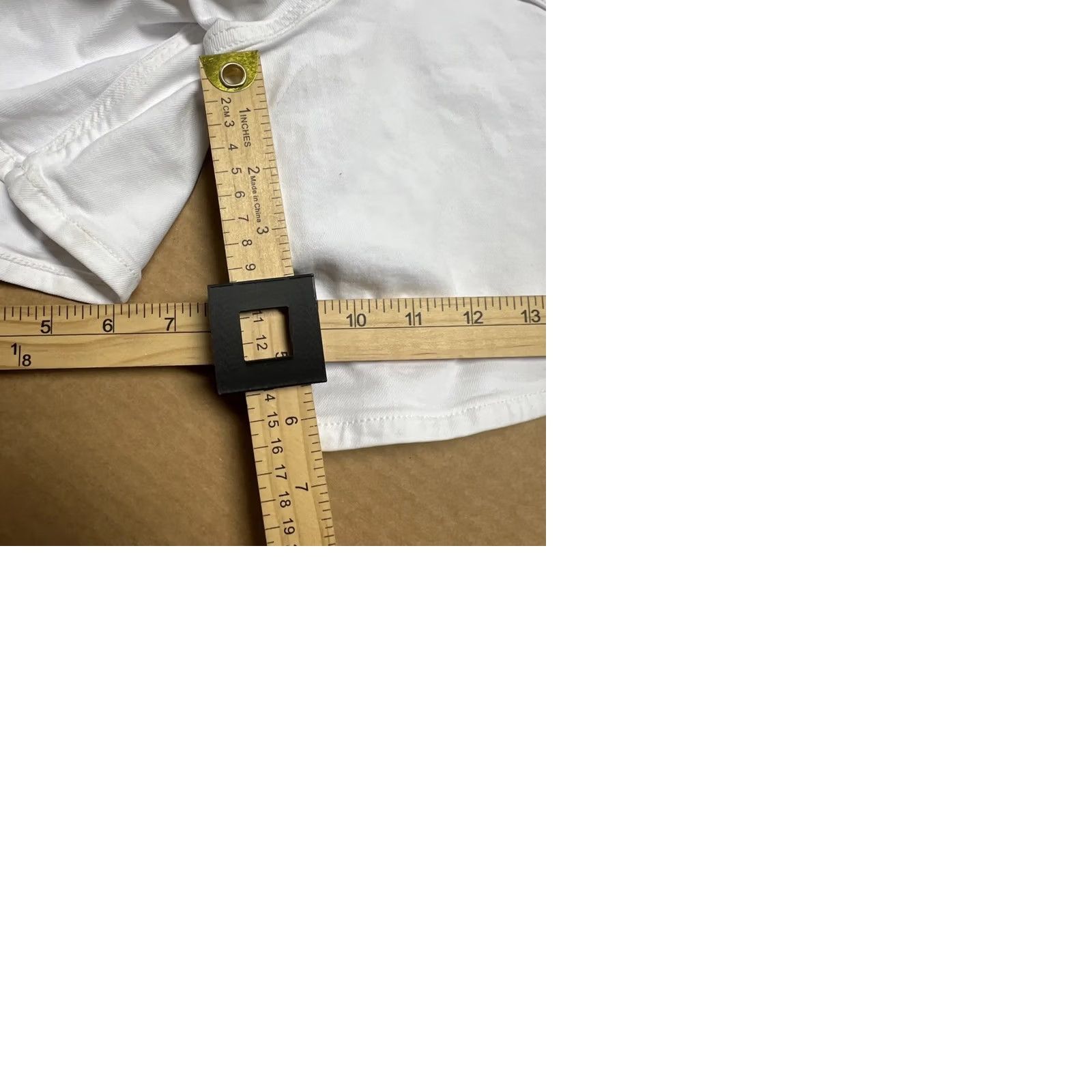 American Eagle Outfitters VINTAGE? No - (Actually not vintage) American Eagle Outfitters White Denim Shorts 10 Women Flat Front Stretch 6" Inseam Size 32" / US 10 / IT 46 - 10 Thumbnail